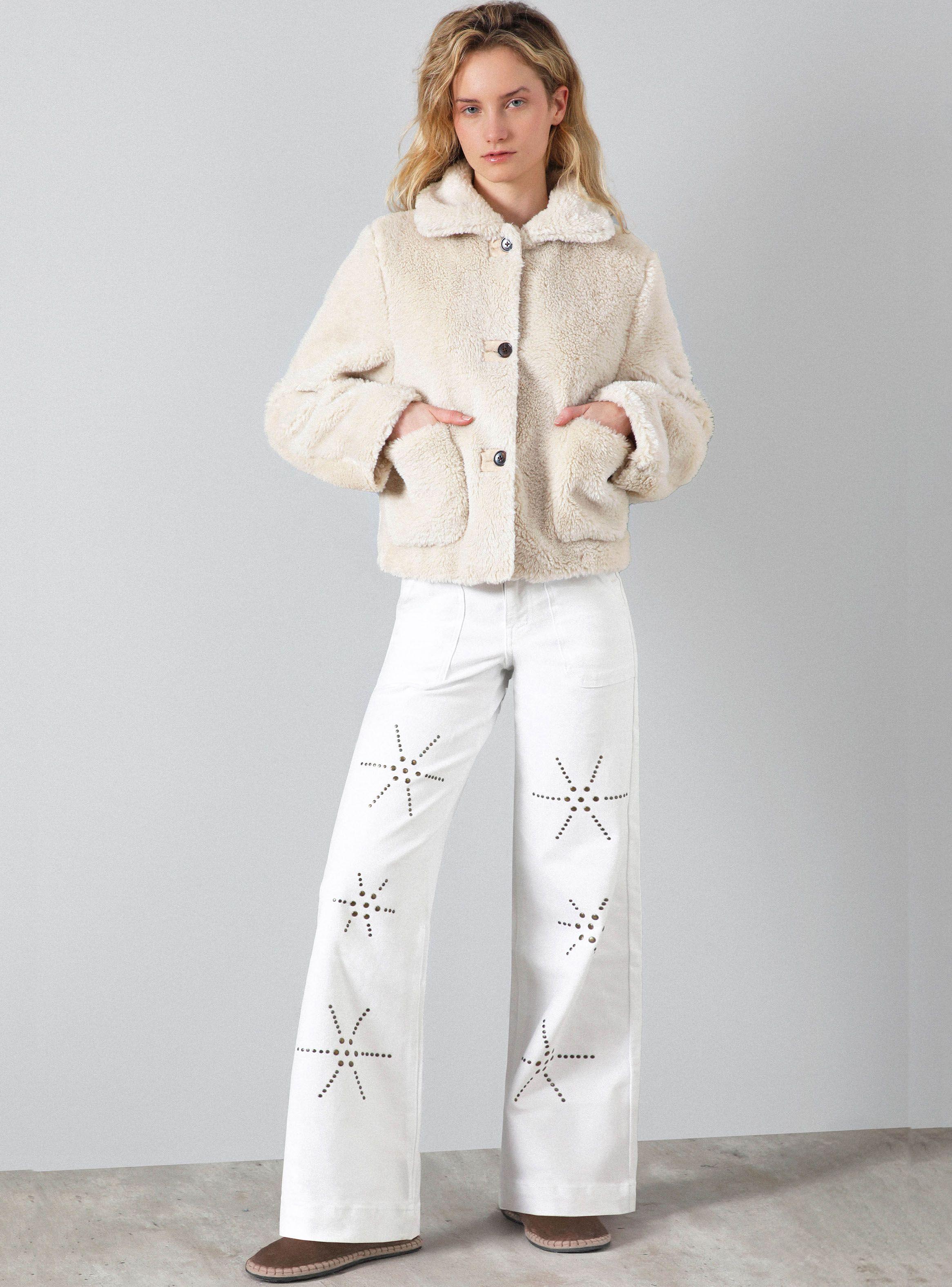 Chiporro Botones PU Ecru-5