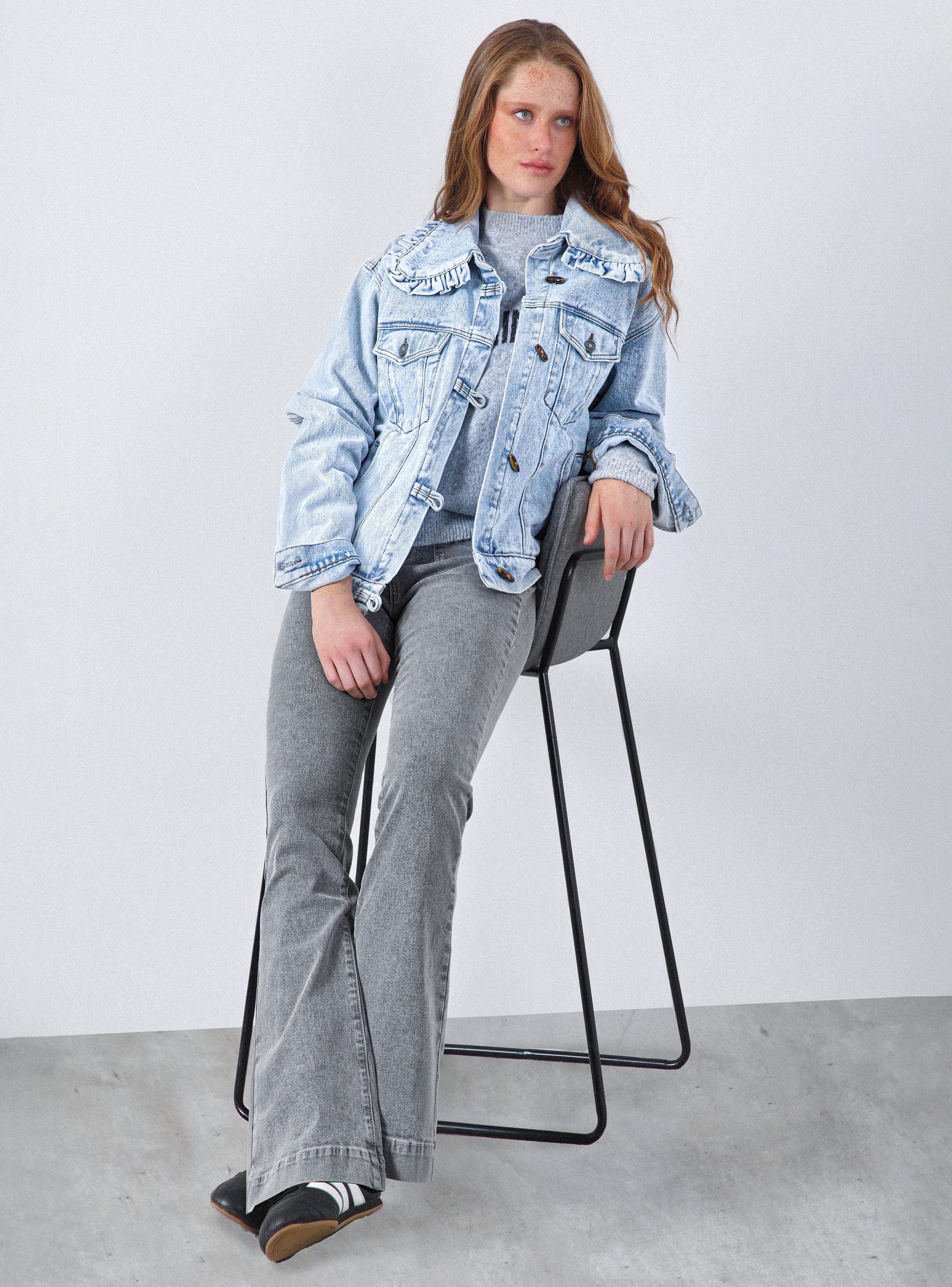 Chaqueta Denim Cuello Vuelos-4