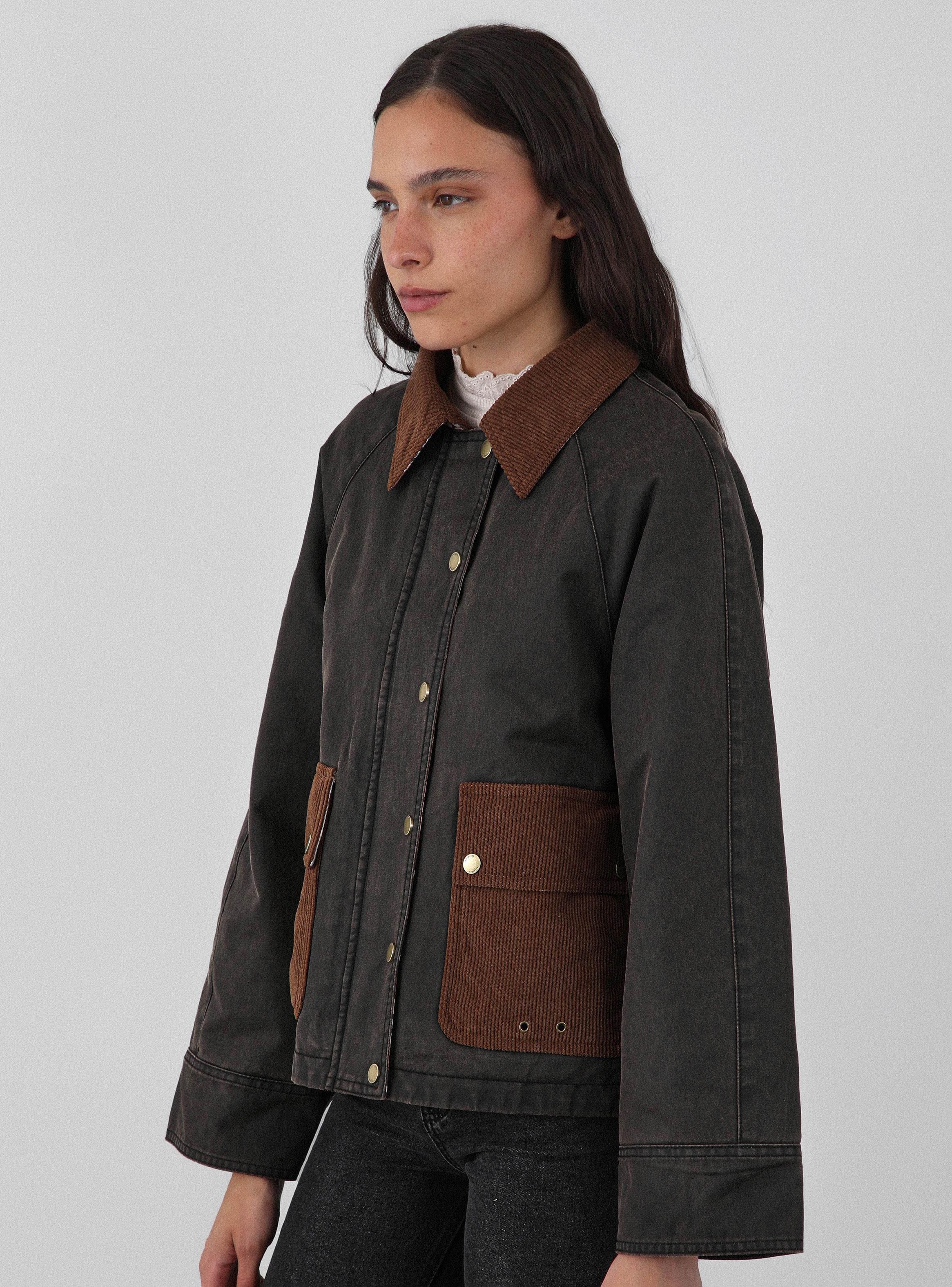 Chaqueta Cuello Cotelé Color-2