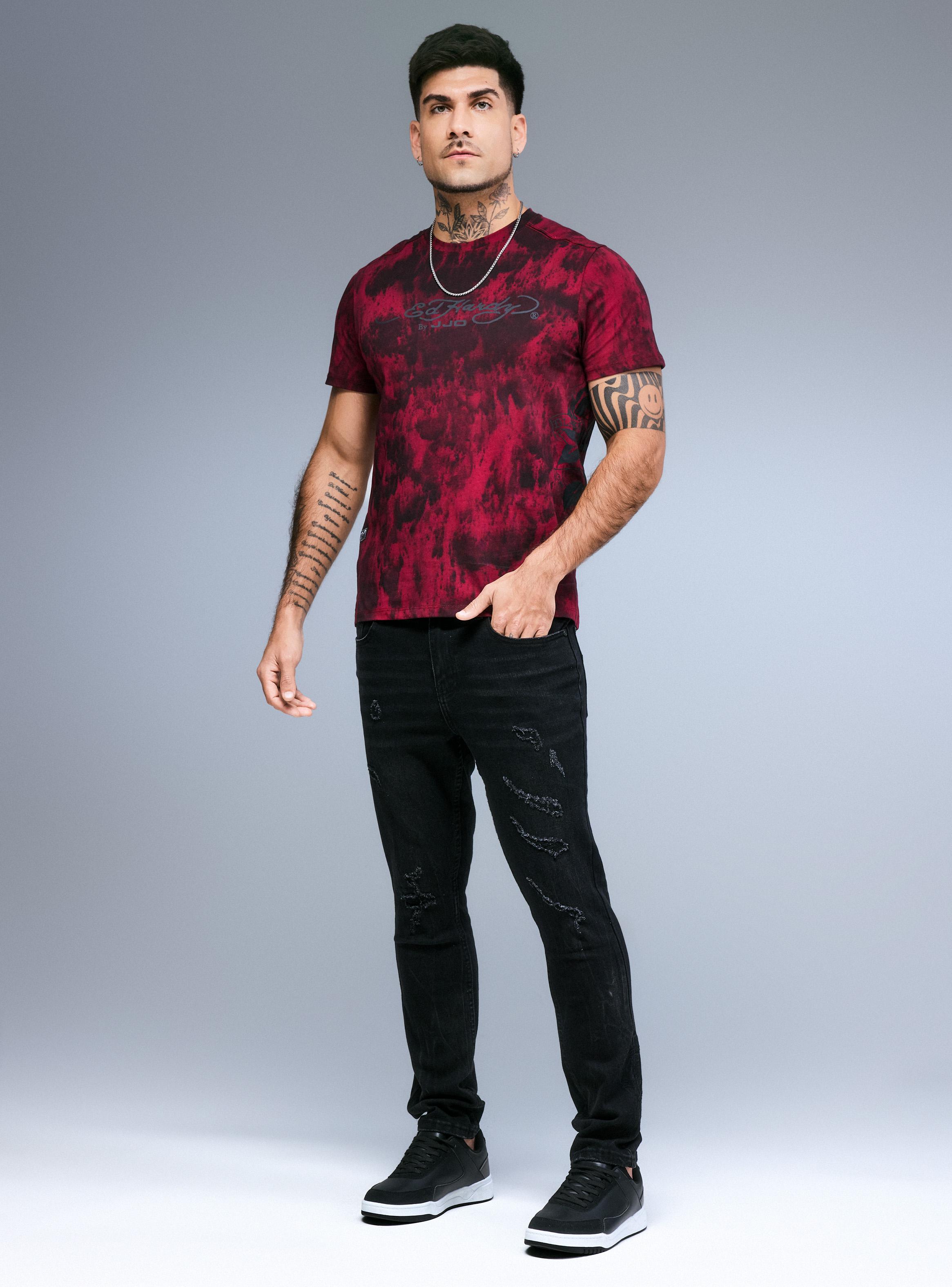 Jeans Roturas y Bordado Ed Hardy-4