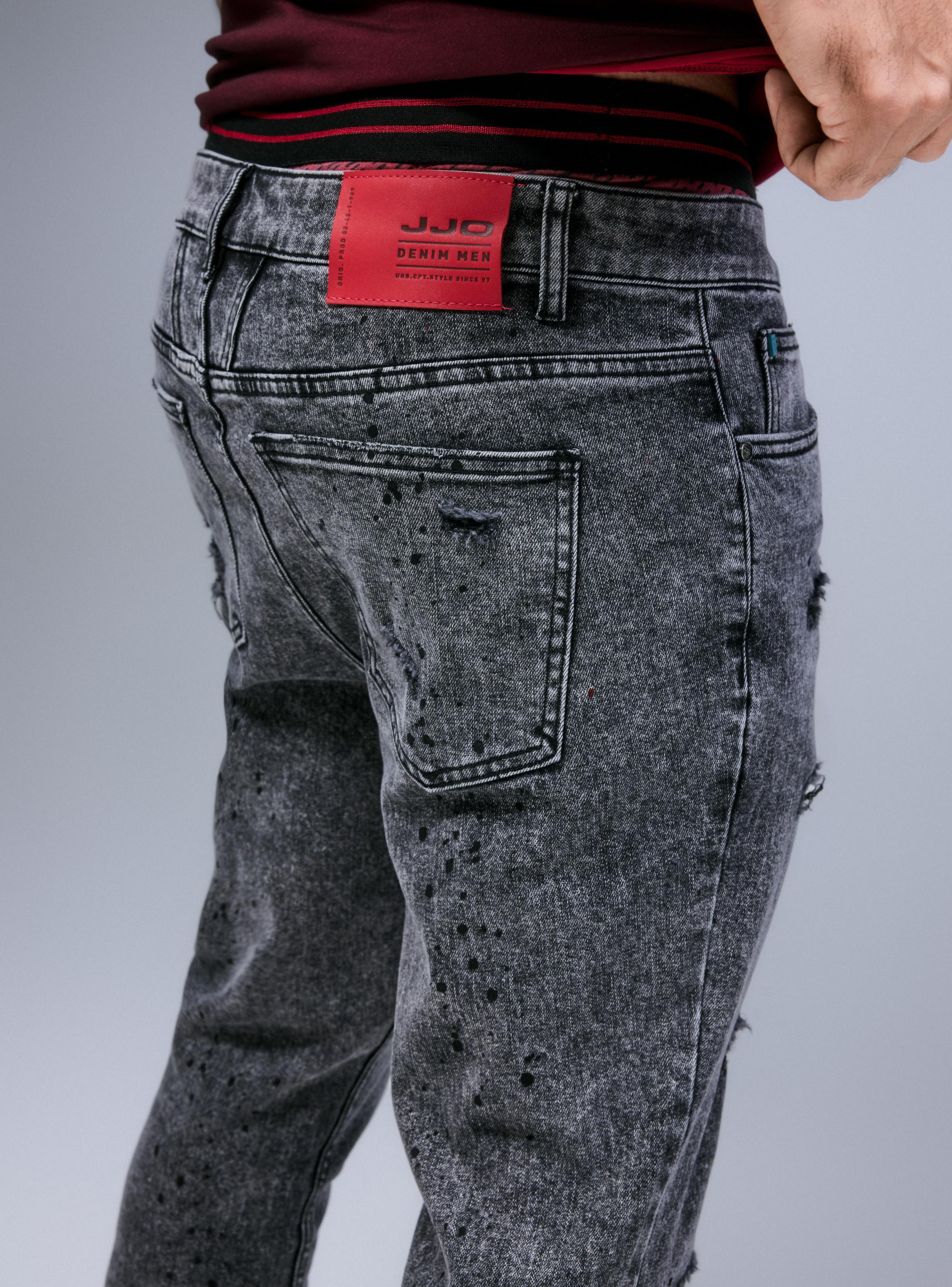 Jeans Bota Ancha Gravillado y Roturas-3