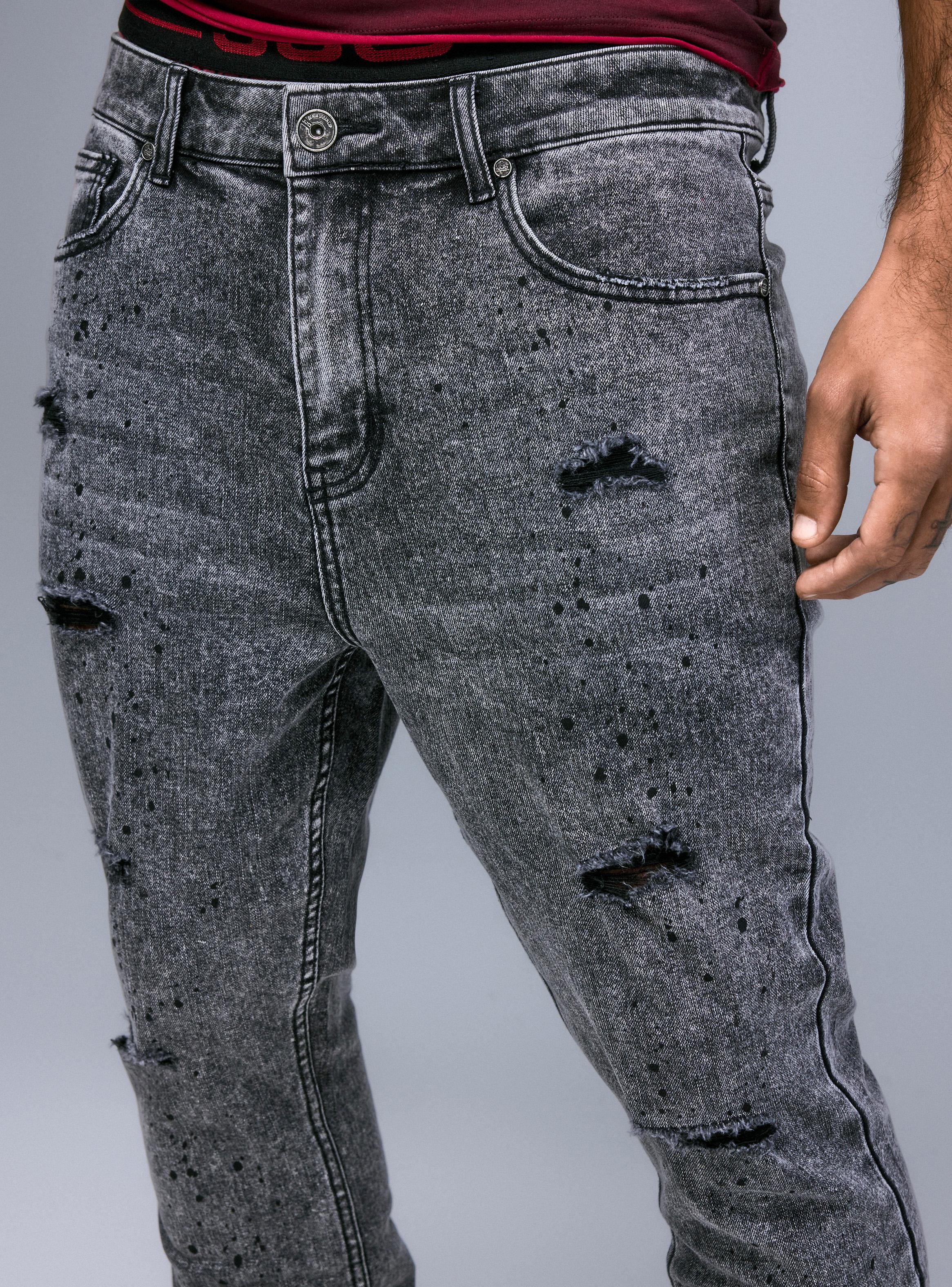 Jeans Bota Ancha Gravillado y Roturas-2