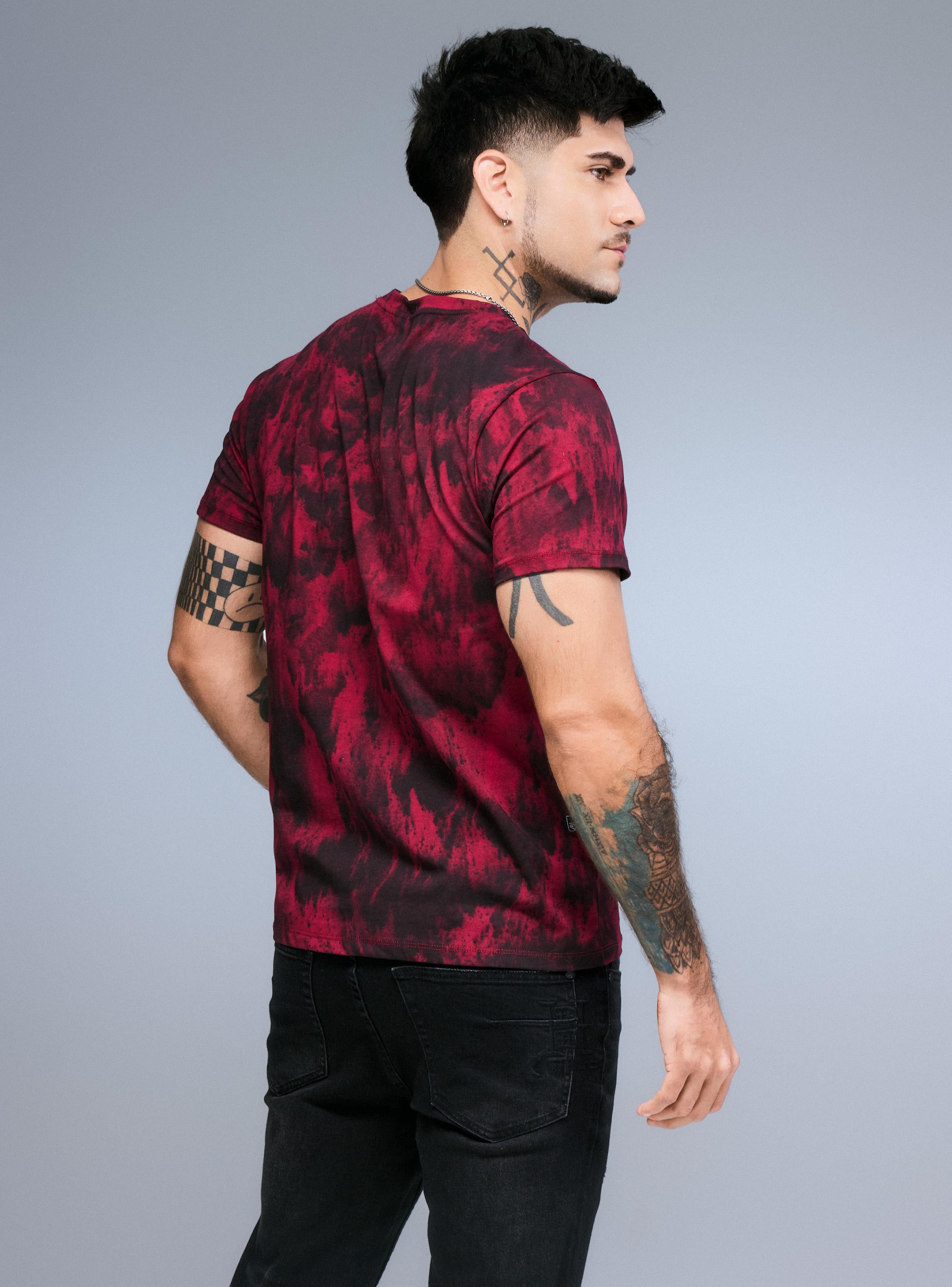 Polera Ed Hardy Manchada Estampado Lateral-1