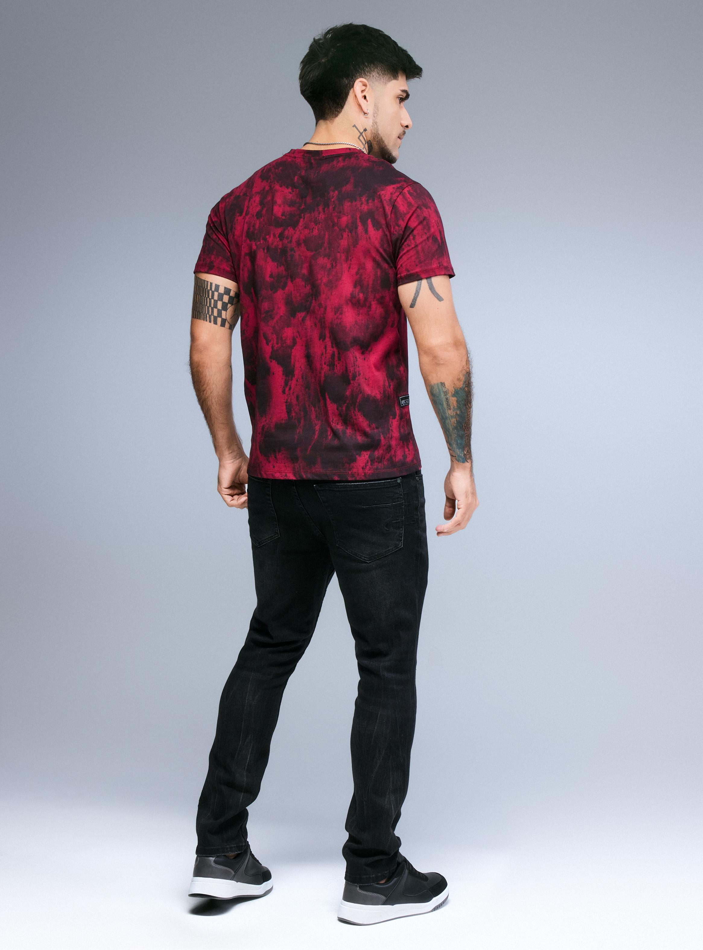 Polera Ed Hardy Manchada Estampado Lateral-5