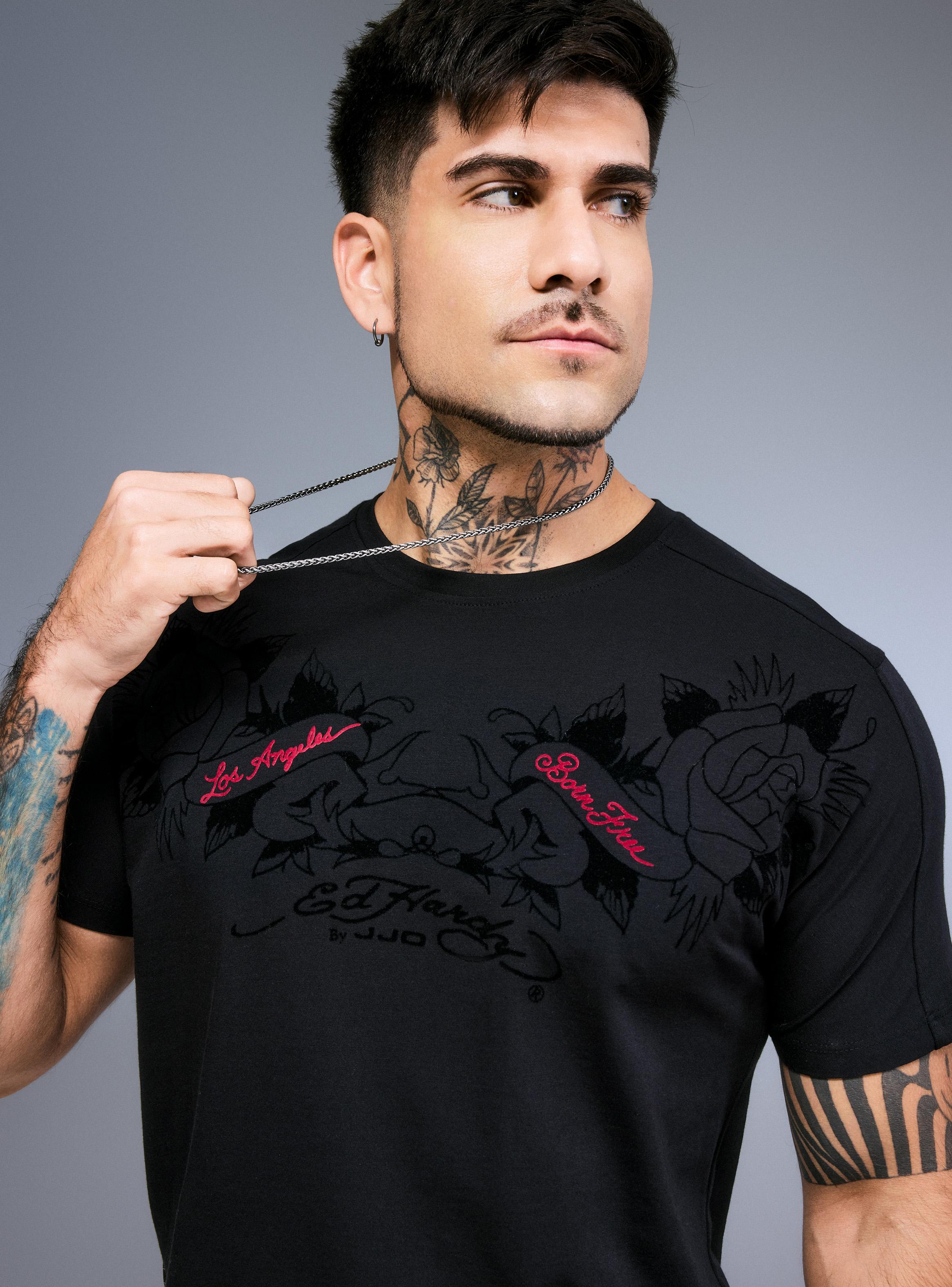 Polera Ed Hardy sin Costura Print Terciopelo-2