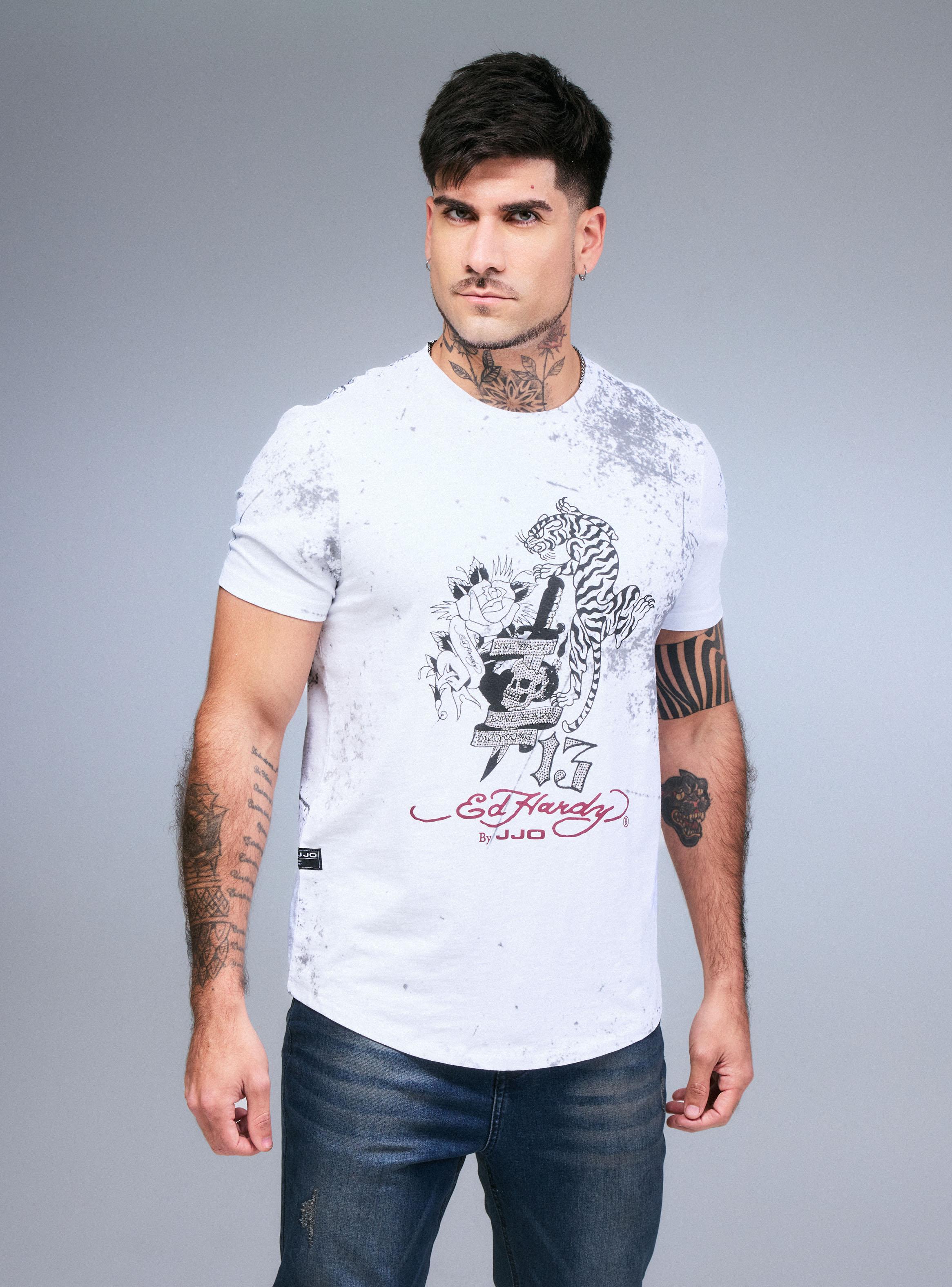 Polera Ed Hardy Full Manchas y Brillos-0