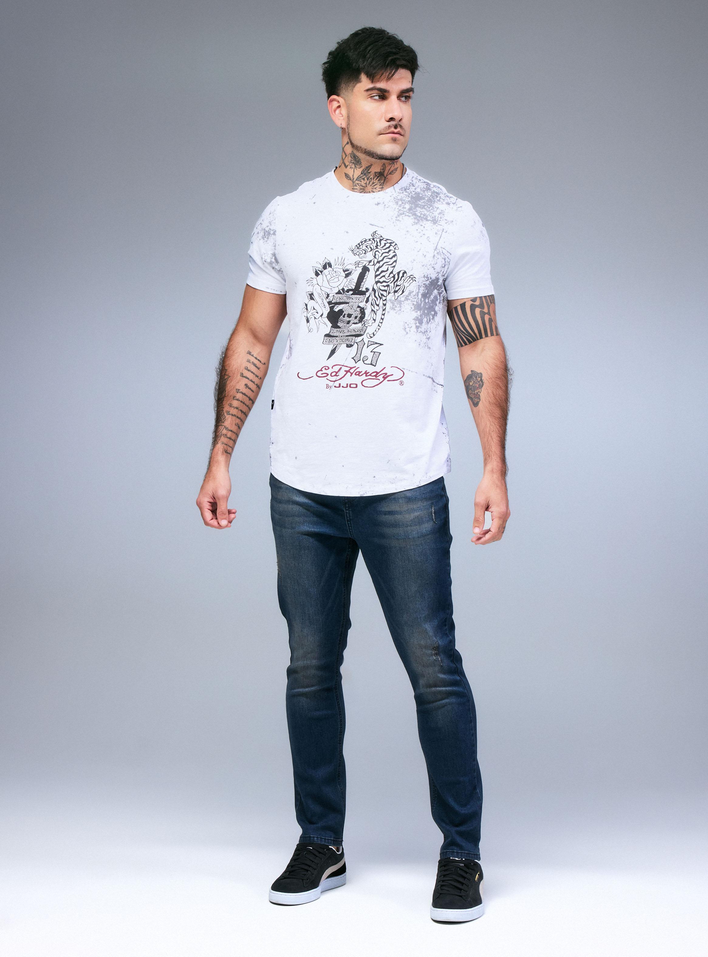 Polera Ed Hardy Full Manchas y Brillos-4
