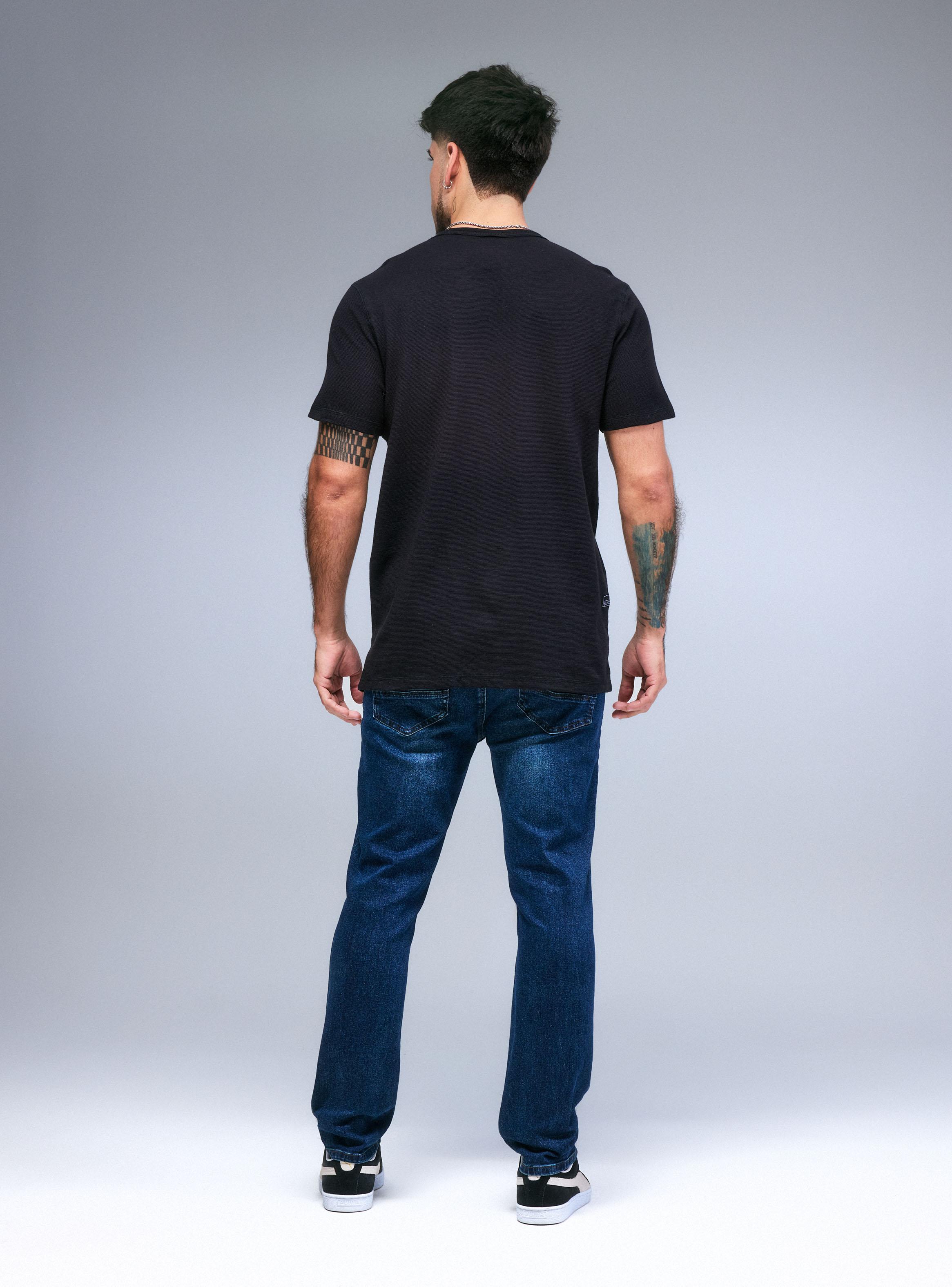 Polera Longfit Tela Texturada Corte-5