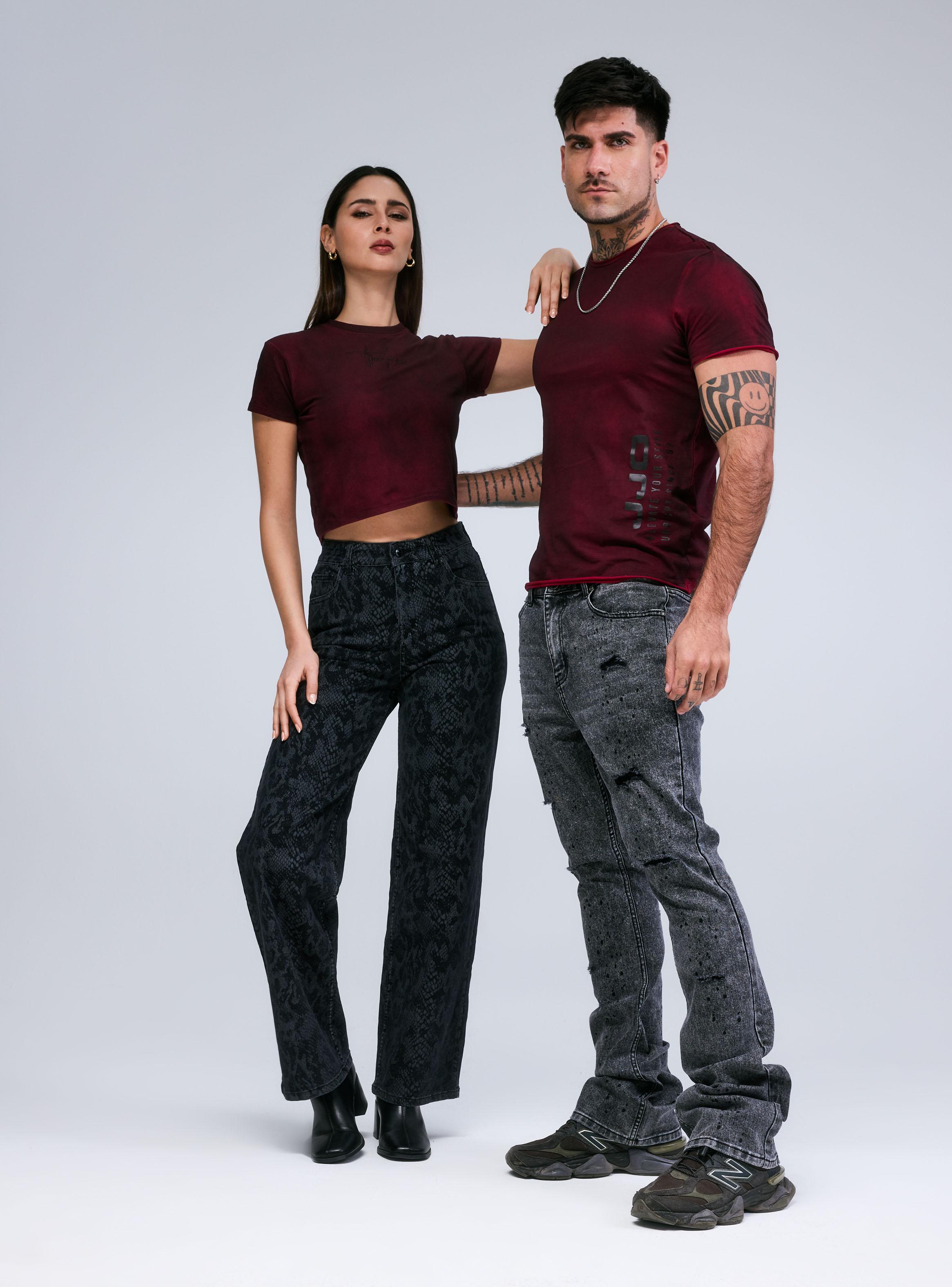 Polera Lavado Manchado Estampado Lateral-4