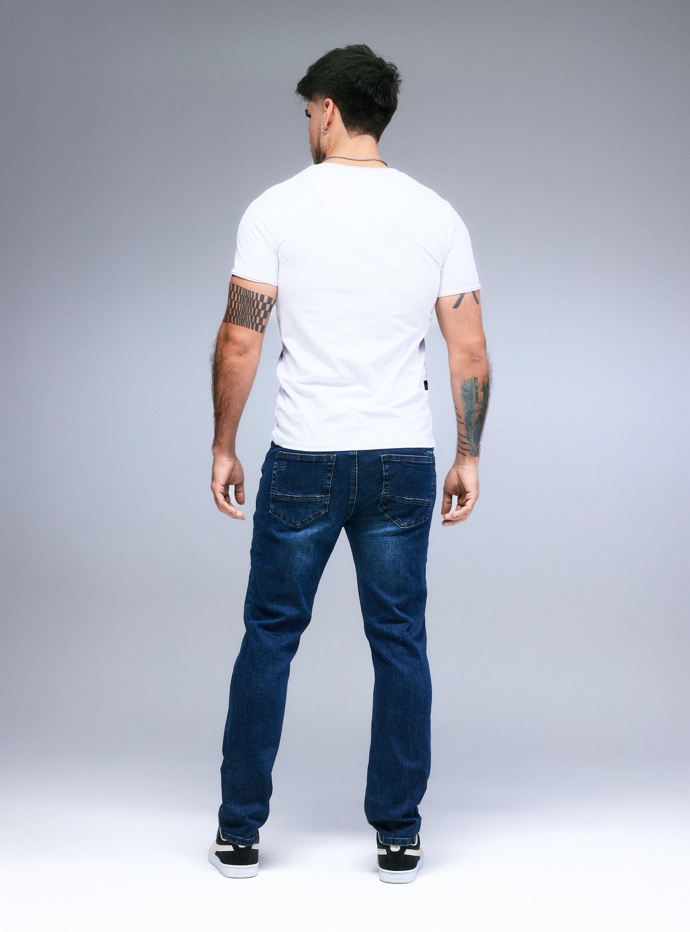 Jeans Bolsillo Trasero Especial Bigotes 3D-5