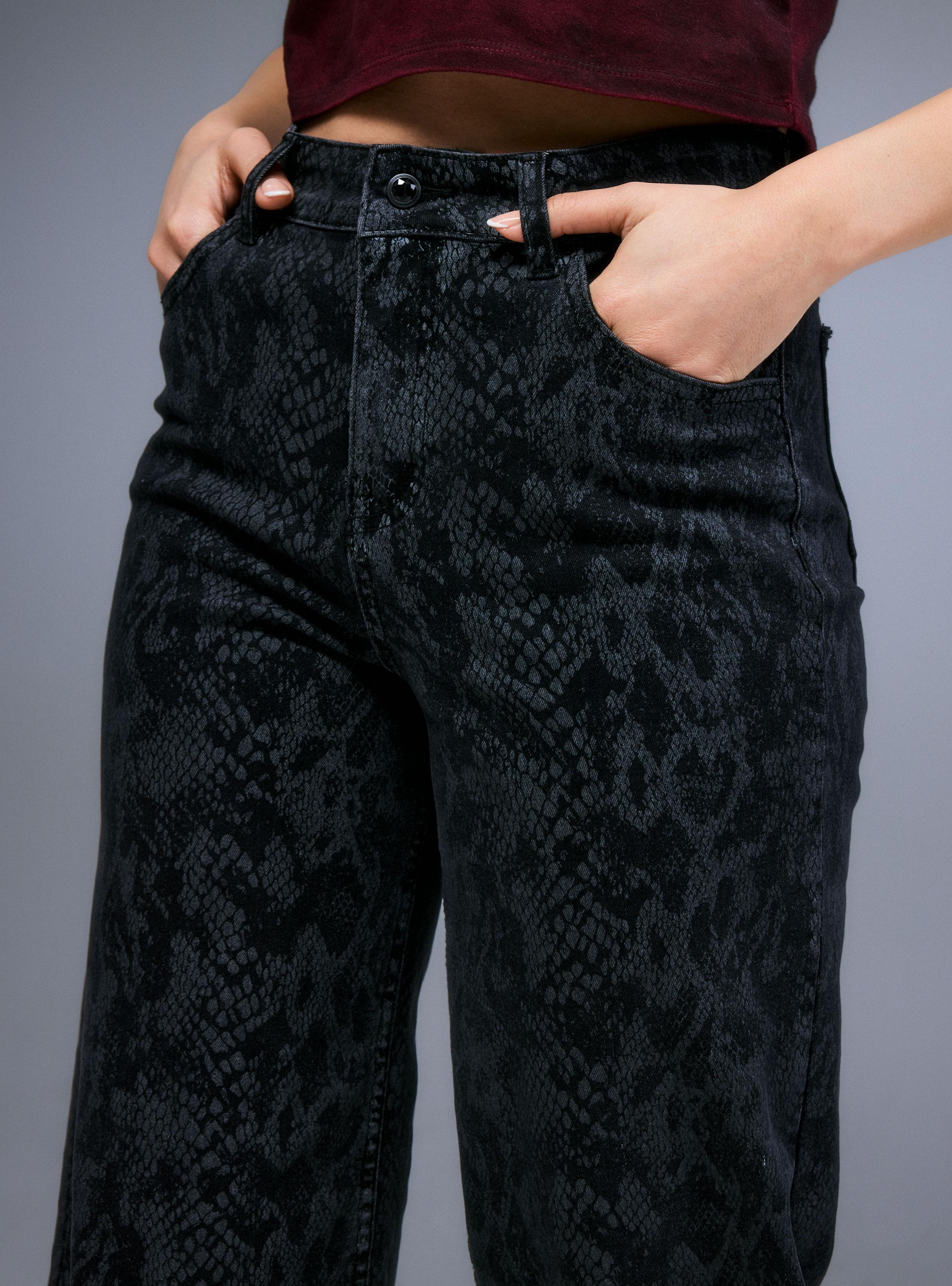 Jeans Wide Leg Full Print Pitón-2