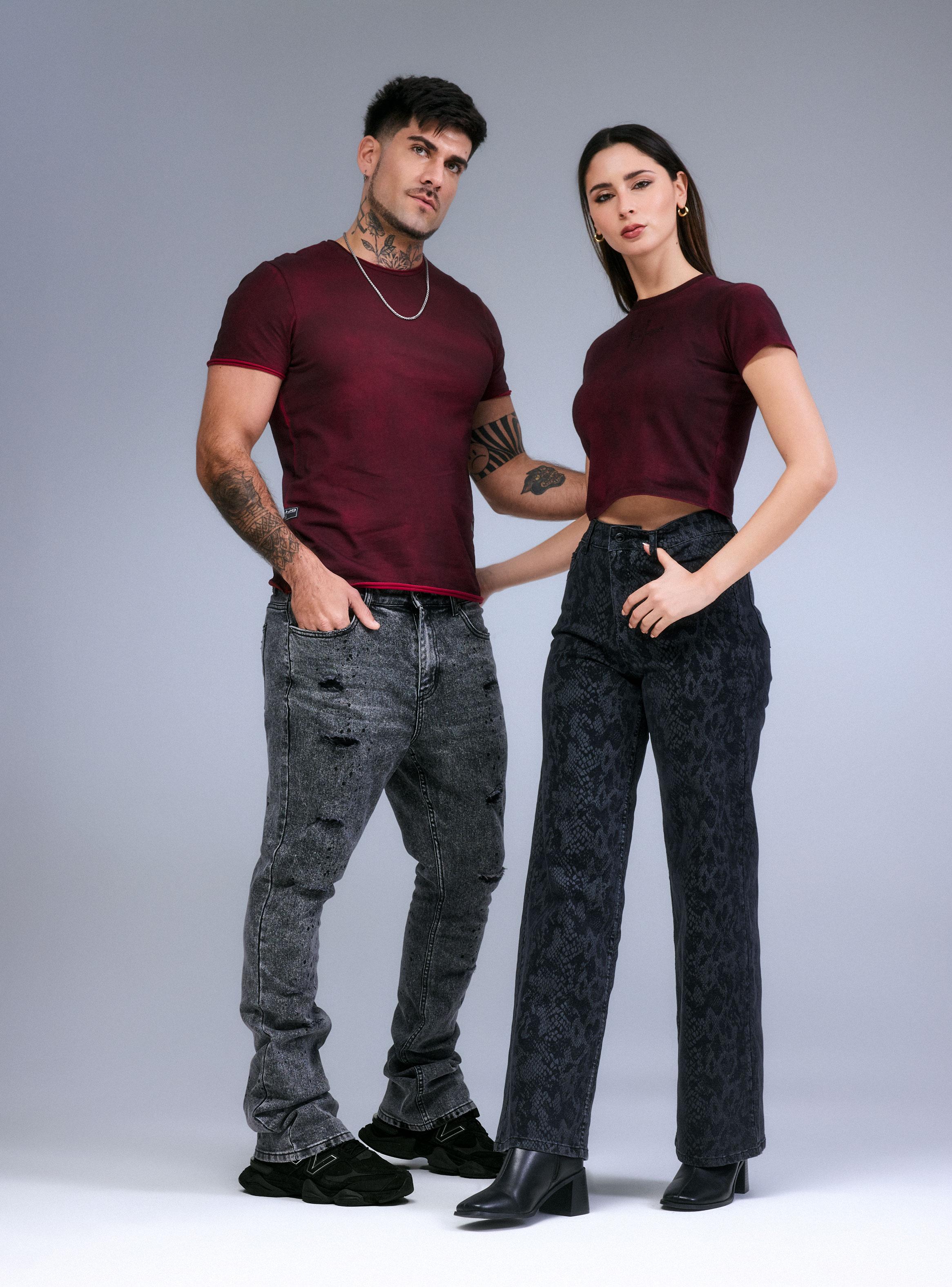 Jeans Wide Leg Full Print Pitón-4