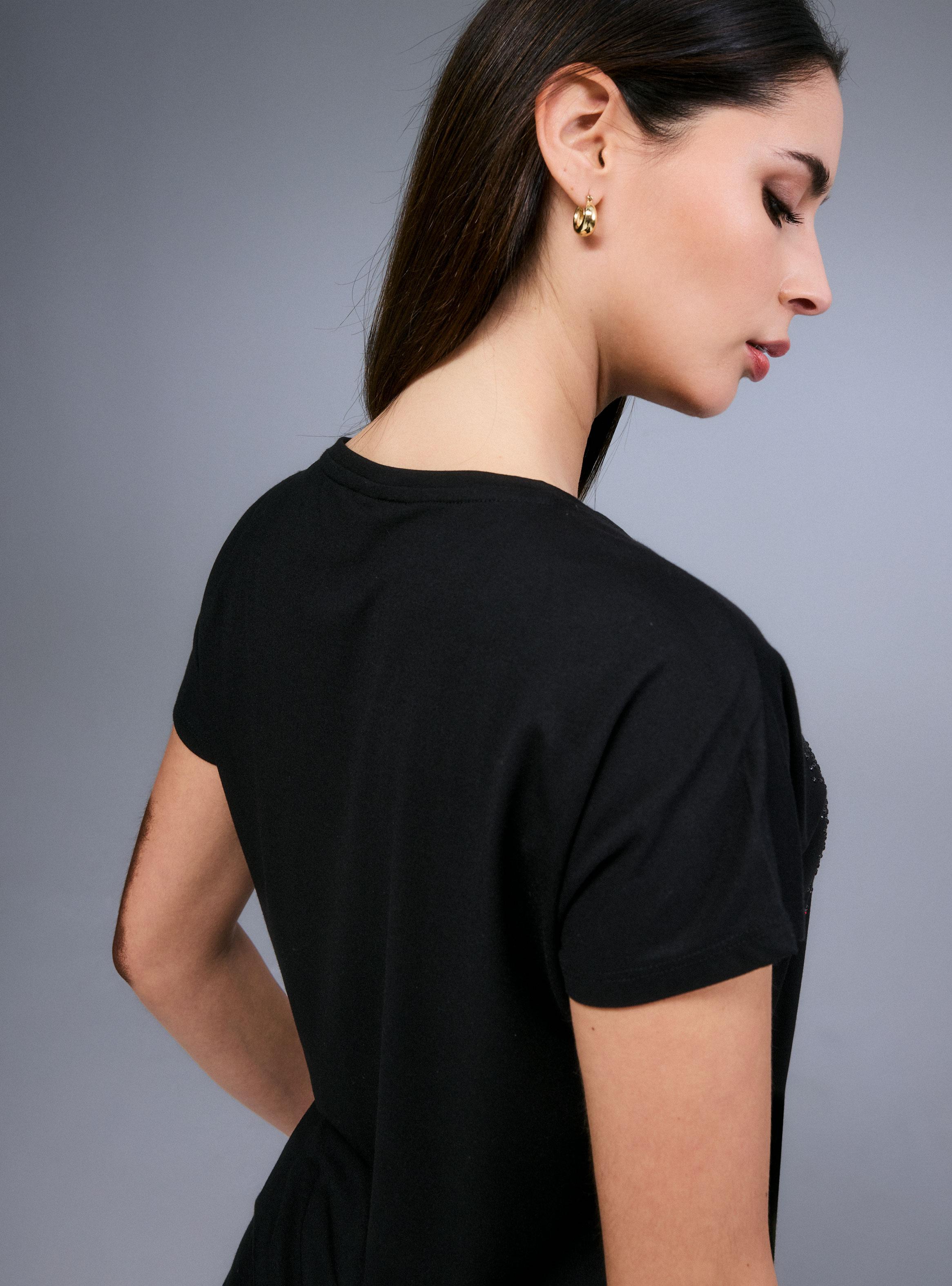 Polera Básica Holgada Estampado Brillante-3