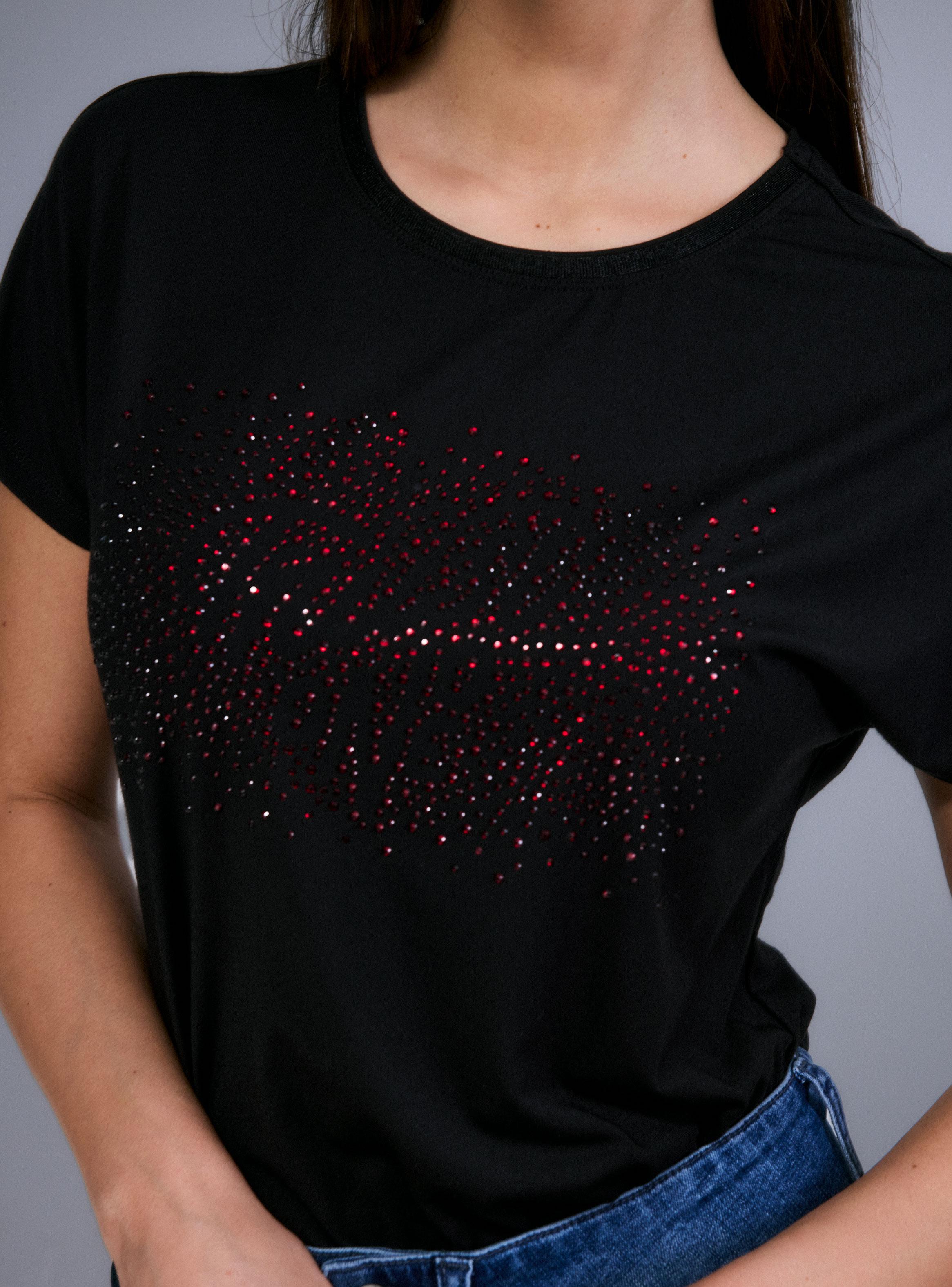 Polera Básica Holgada Estampado Brillante-2