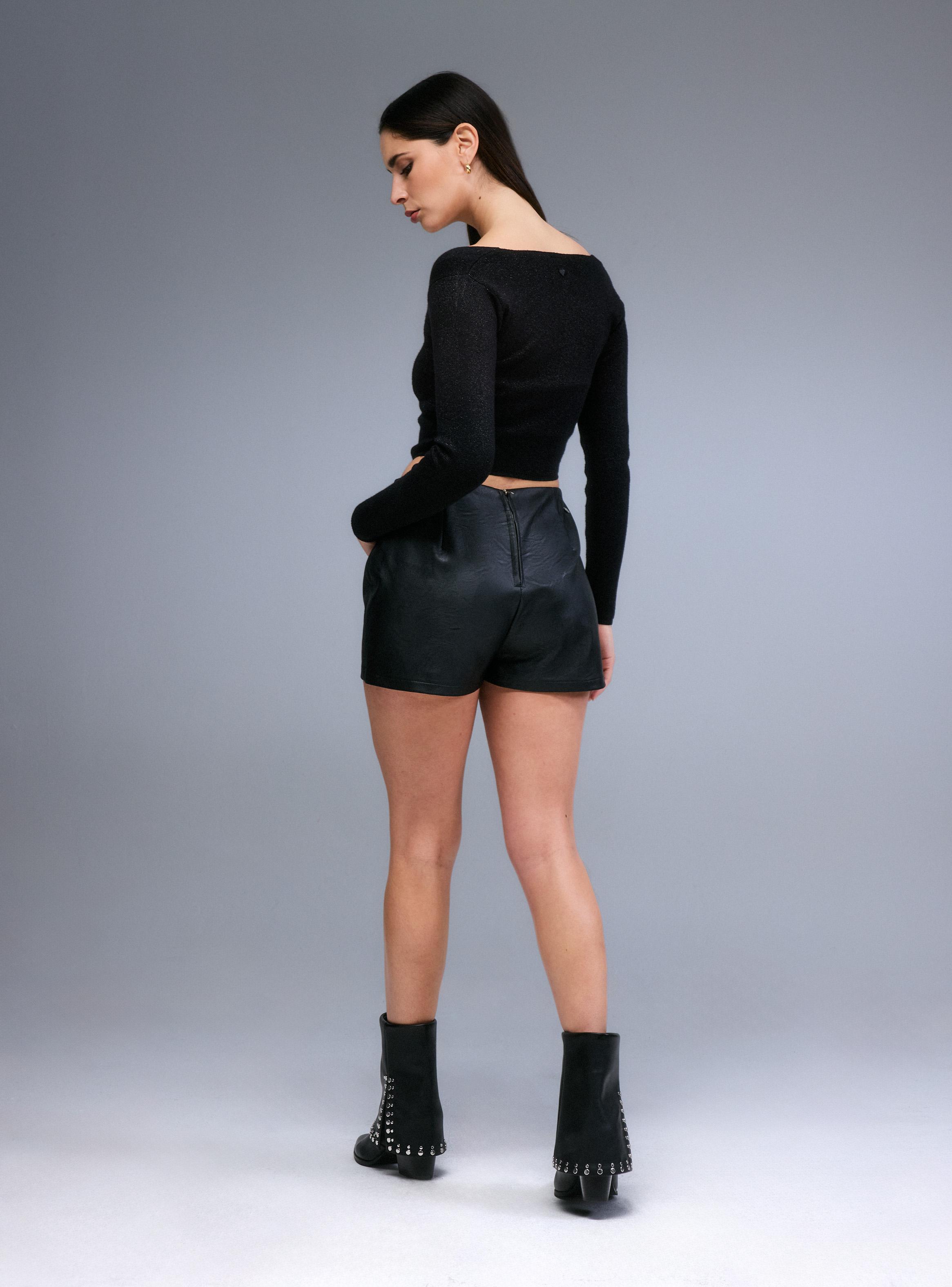 Polera Tejida Cuello Cuadrado con Lurex-5
