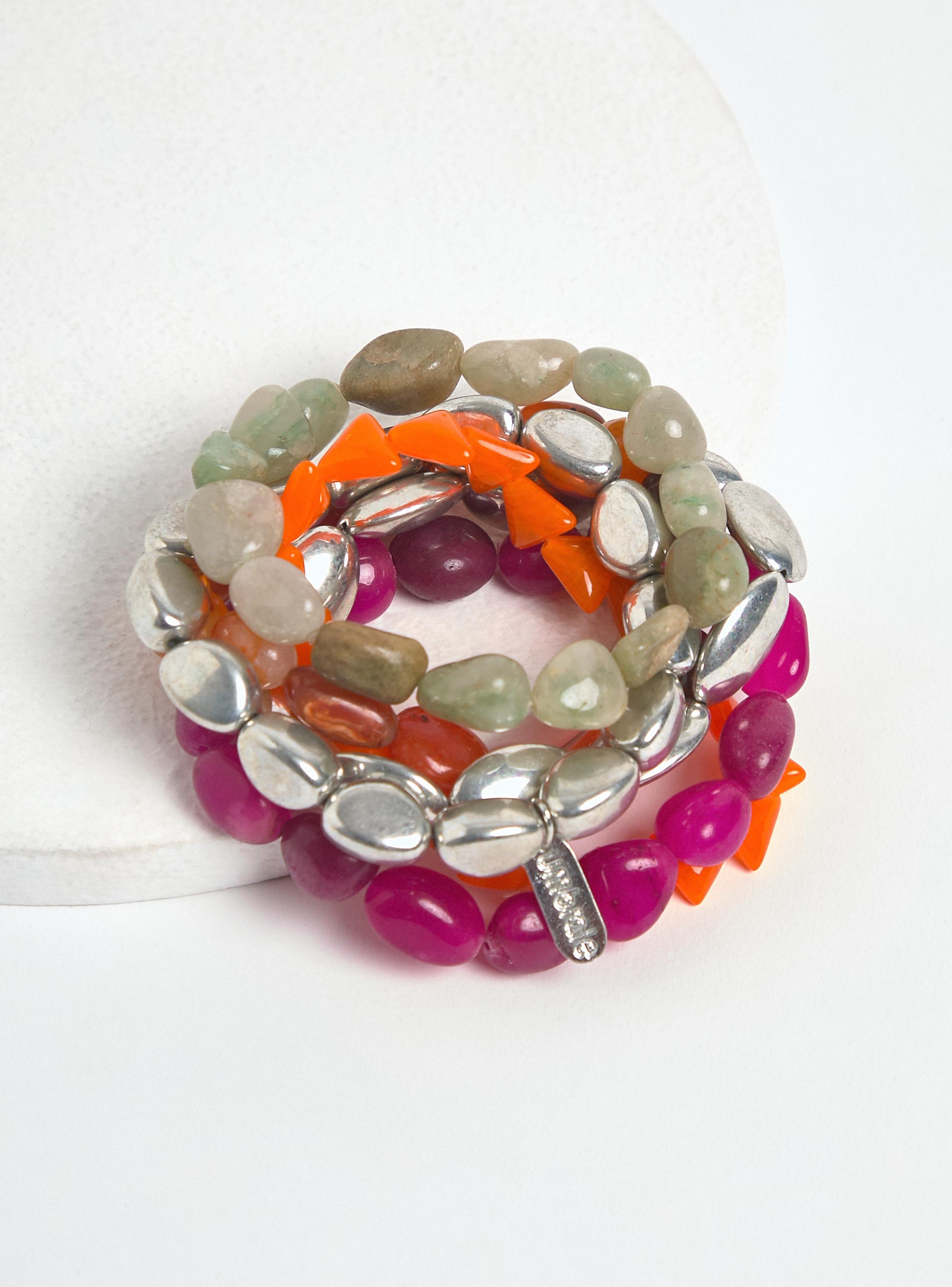 Set de Pulseras Colores Piedras-0