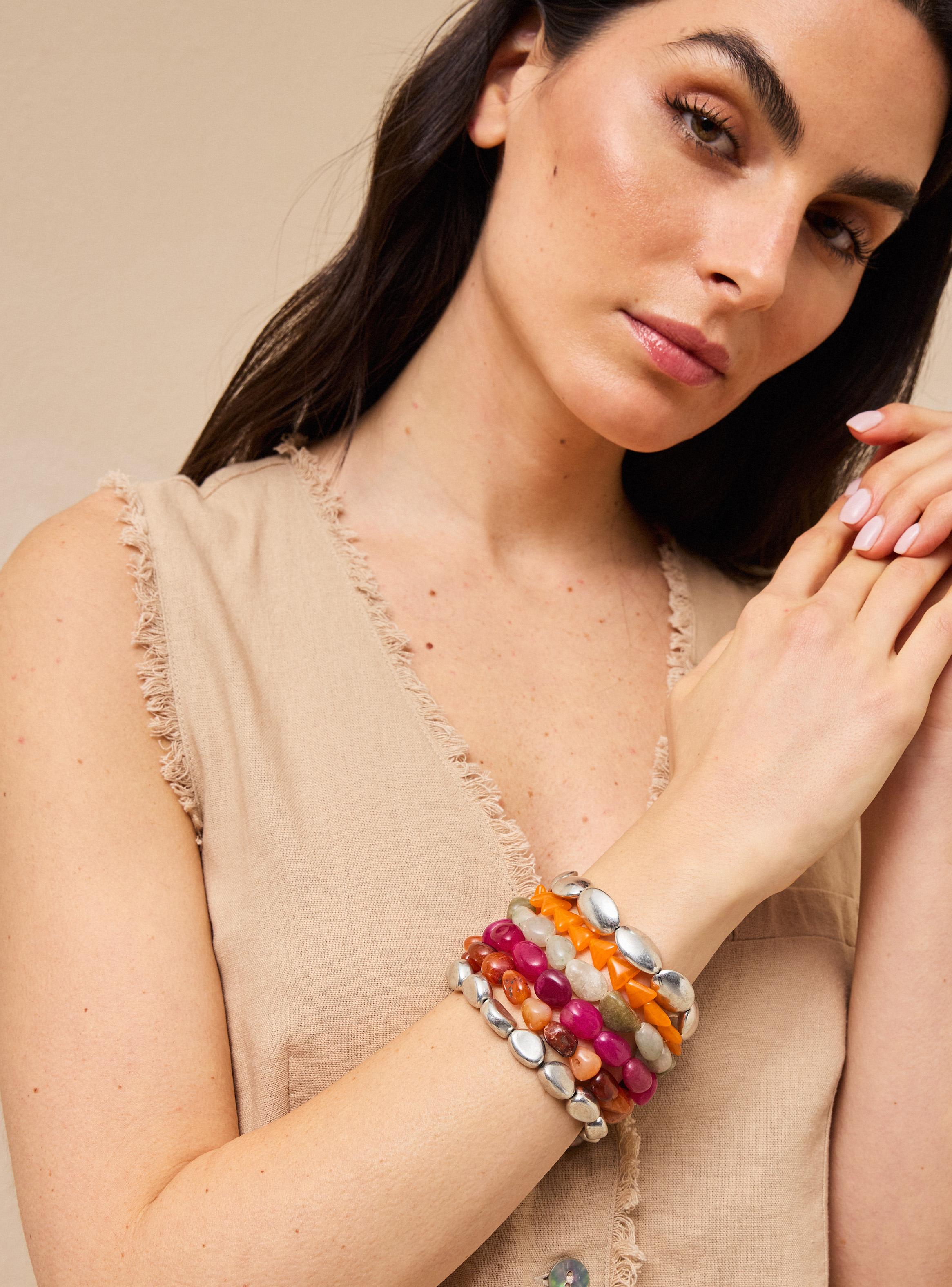 Set de Pulseras Colores Piedras-1