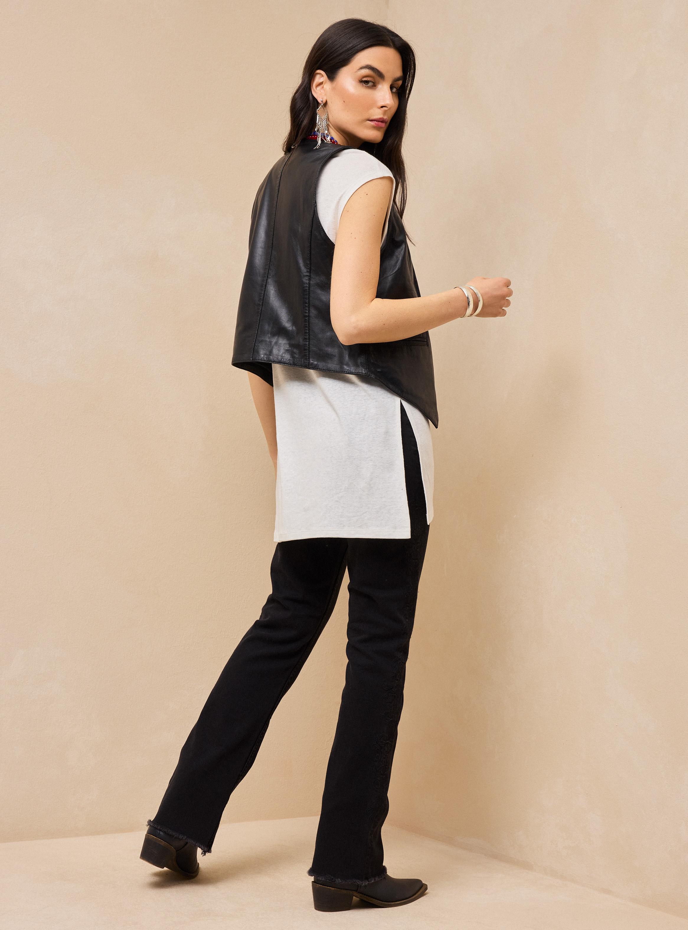 Blusa Gillet de Cuero-5