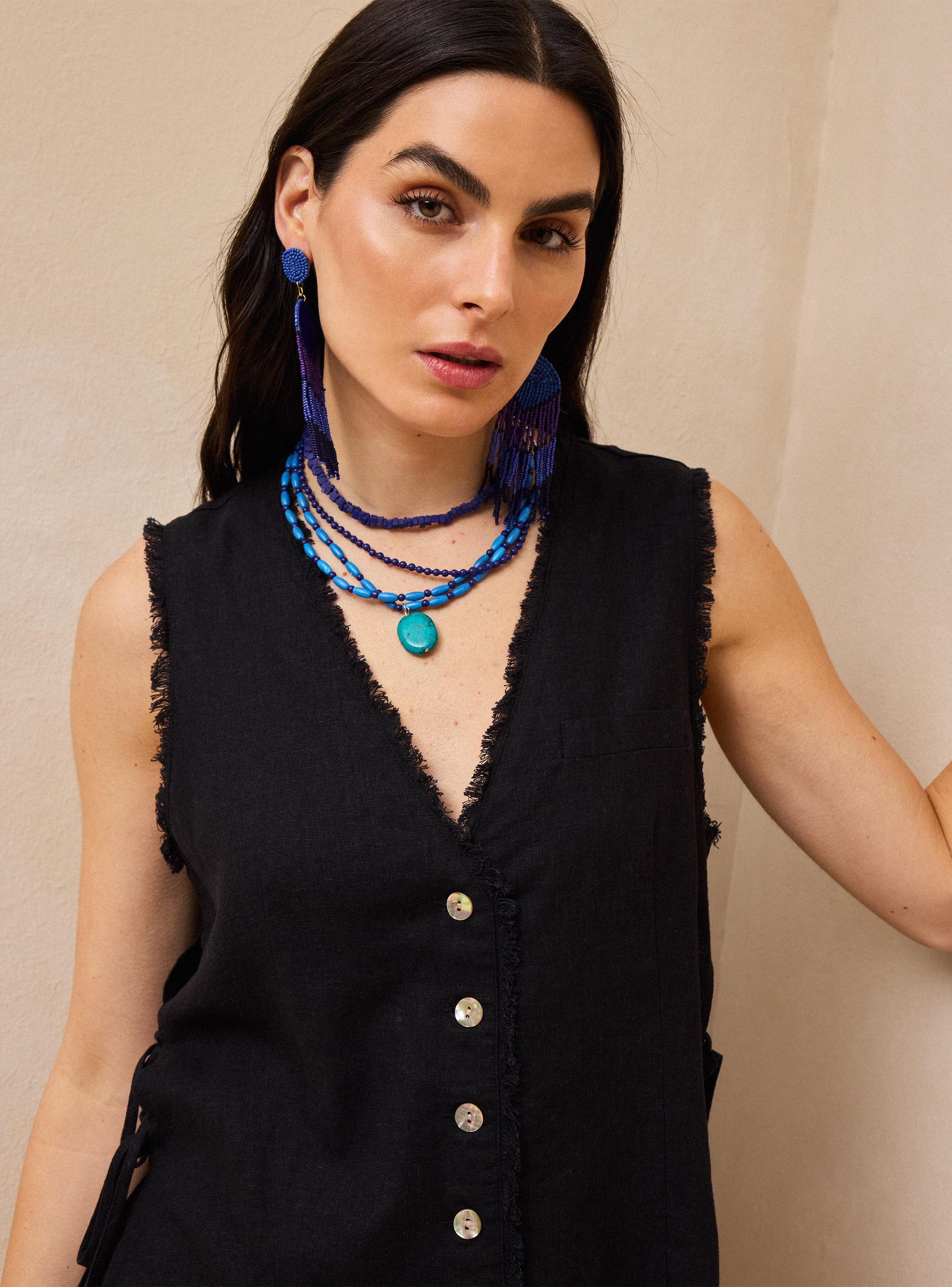 Blusa Estilo Gillet con Amarras en Costados-2