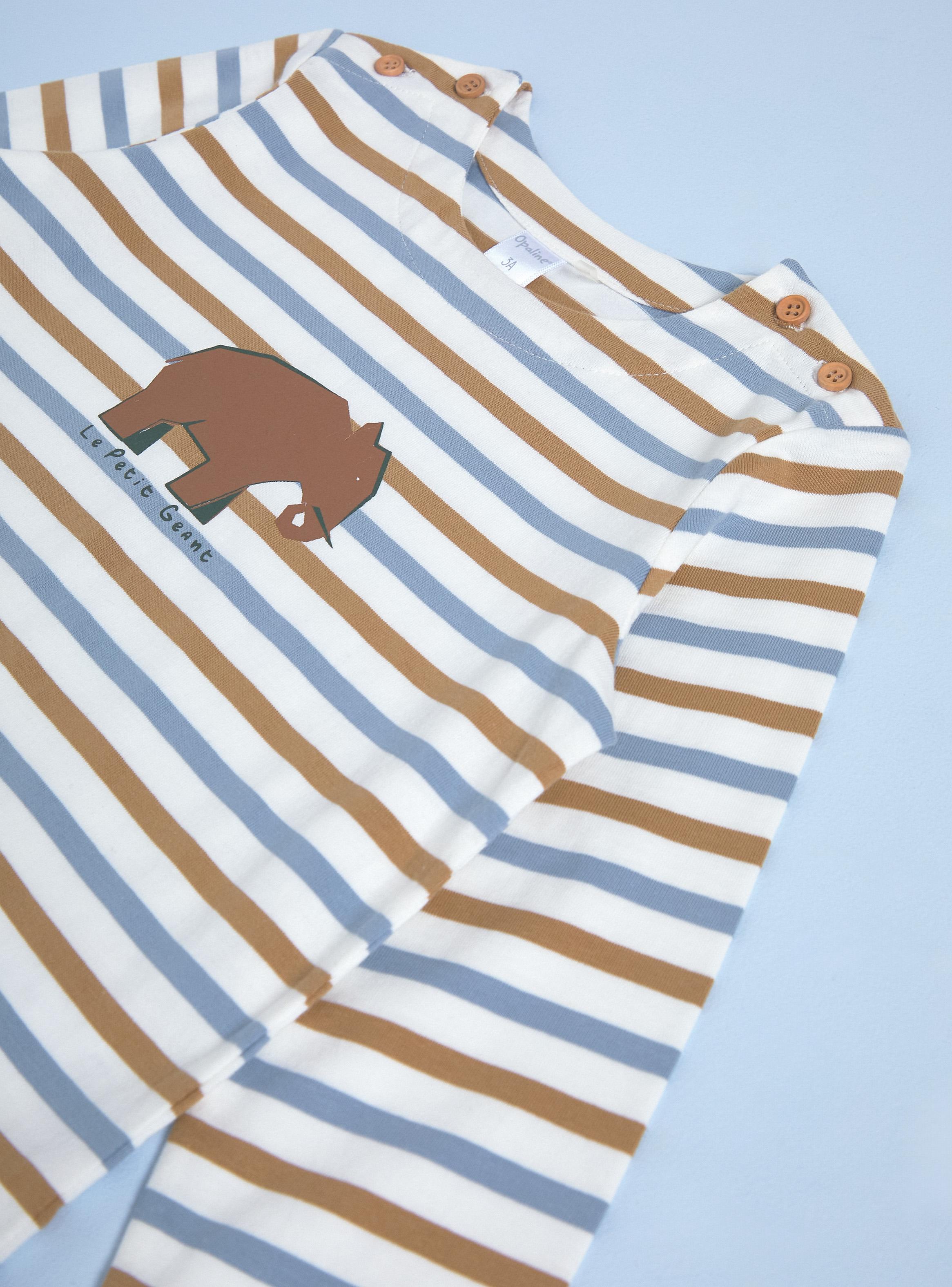 Polera Rayas con Estampado Elefante-2