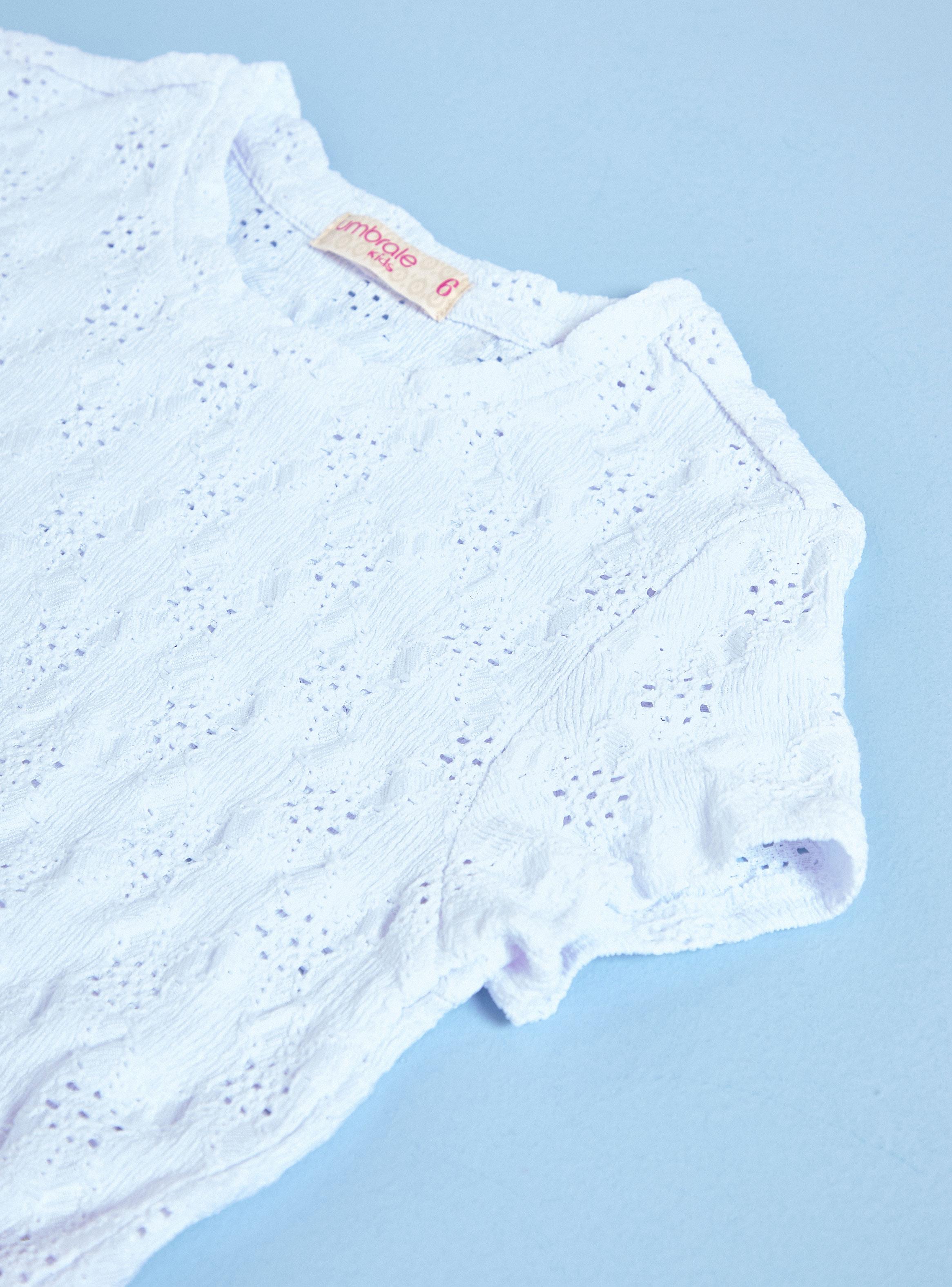 Polera  Efecto Broderie con Nudo-2