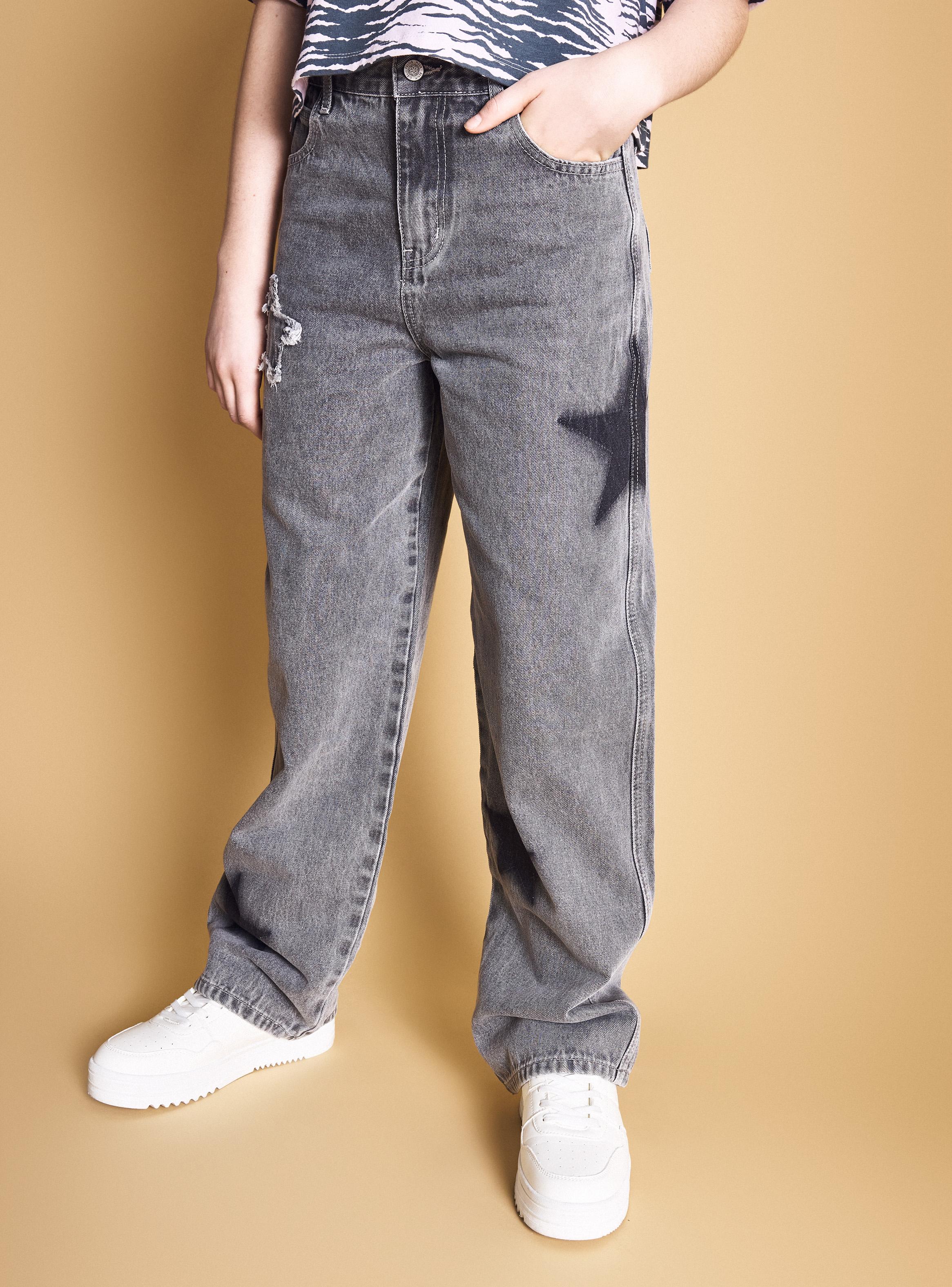 Jeans Aplicación Parche Estrella y Print-4