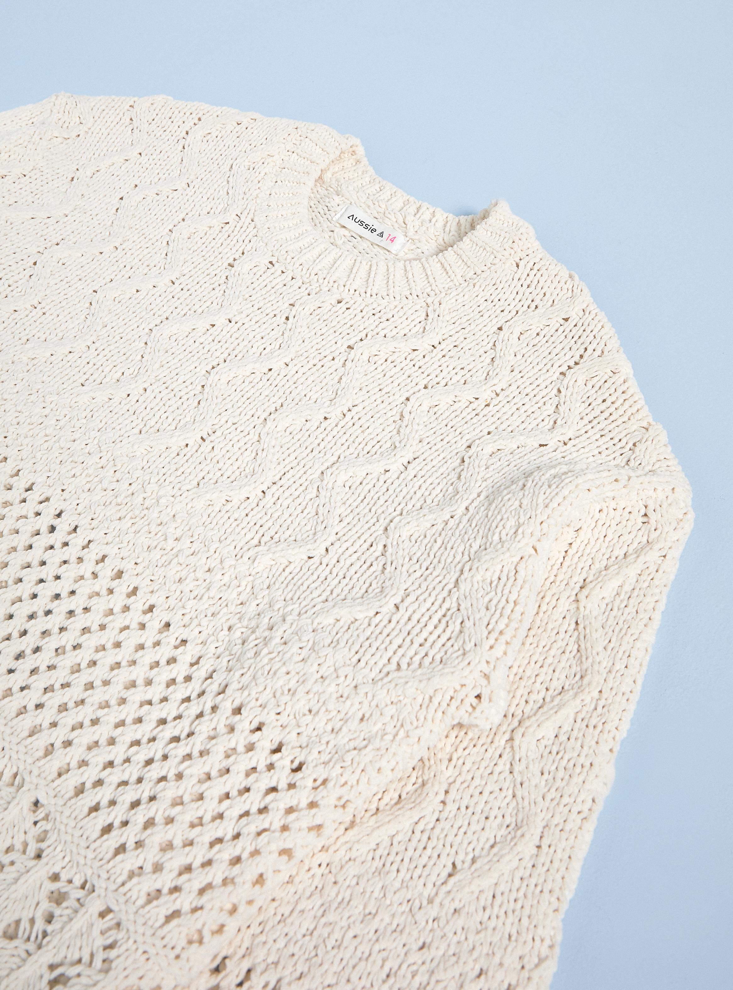 Sweater Punto Fantasía con Calado-2