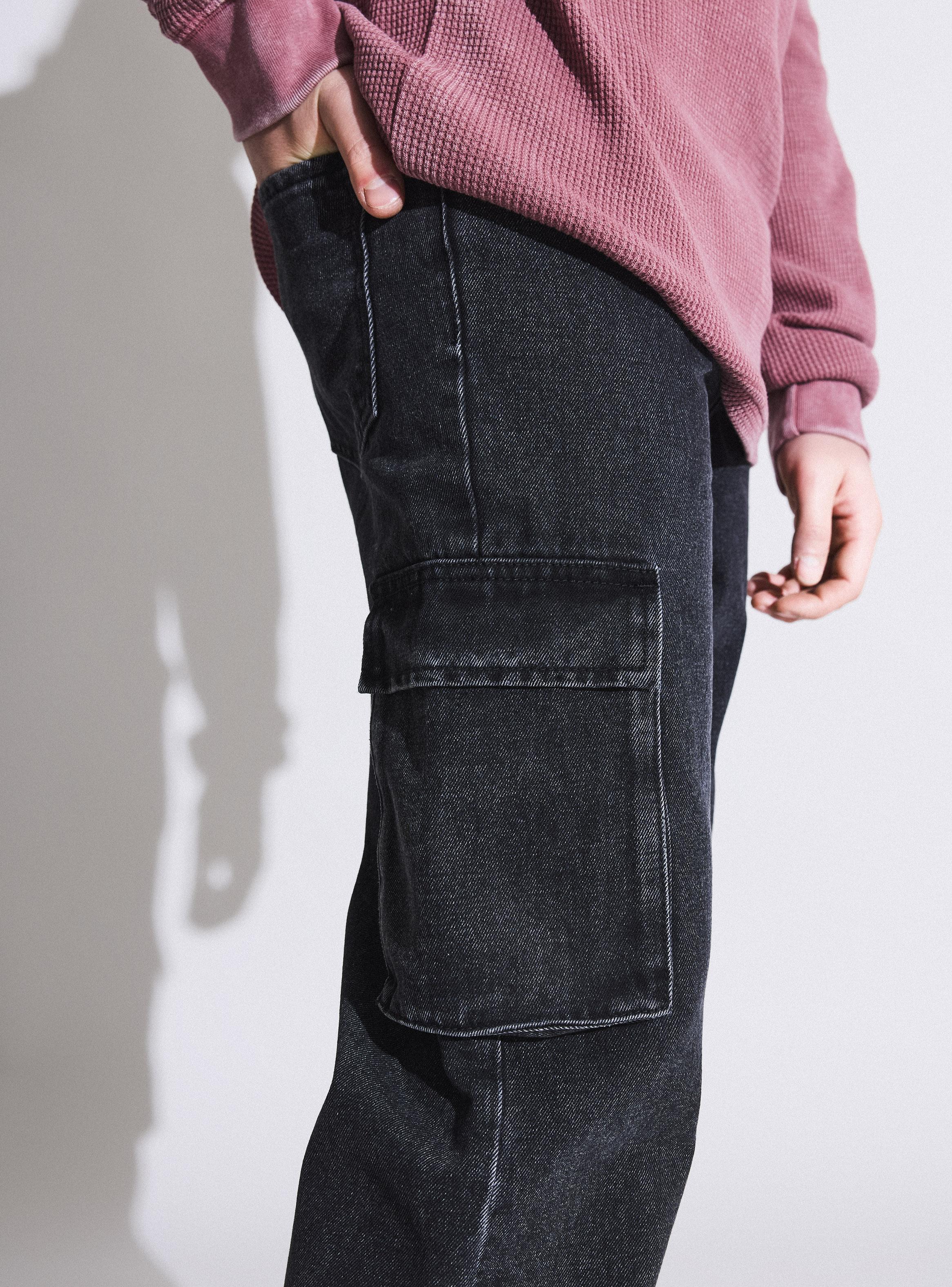 Jeans Bolsillos Cargo Loose Fit-2