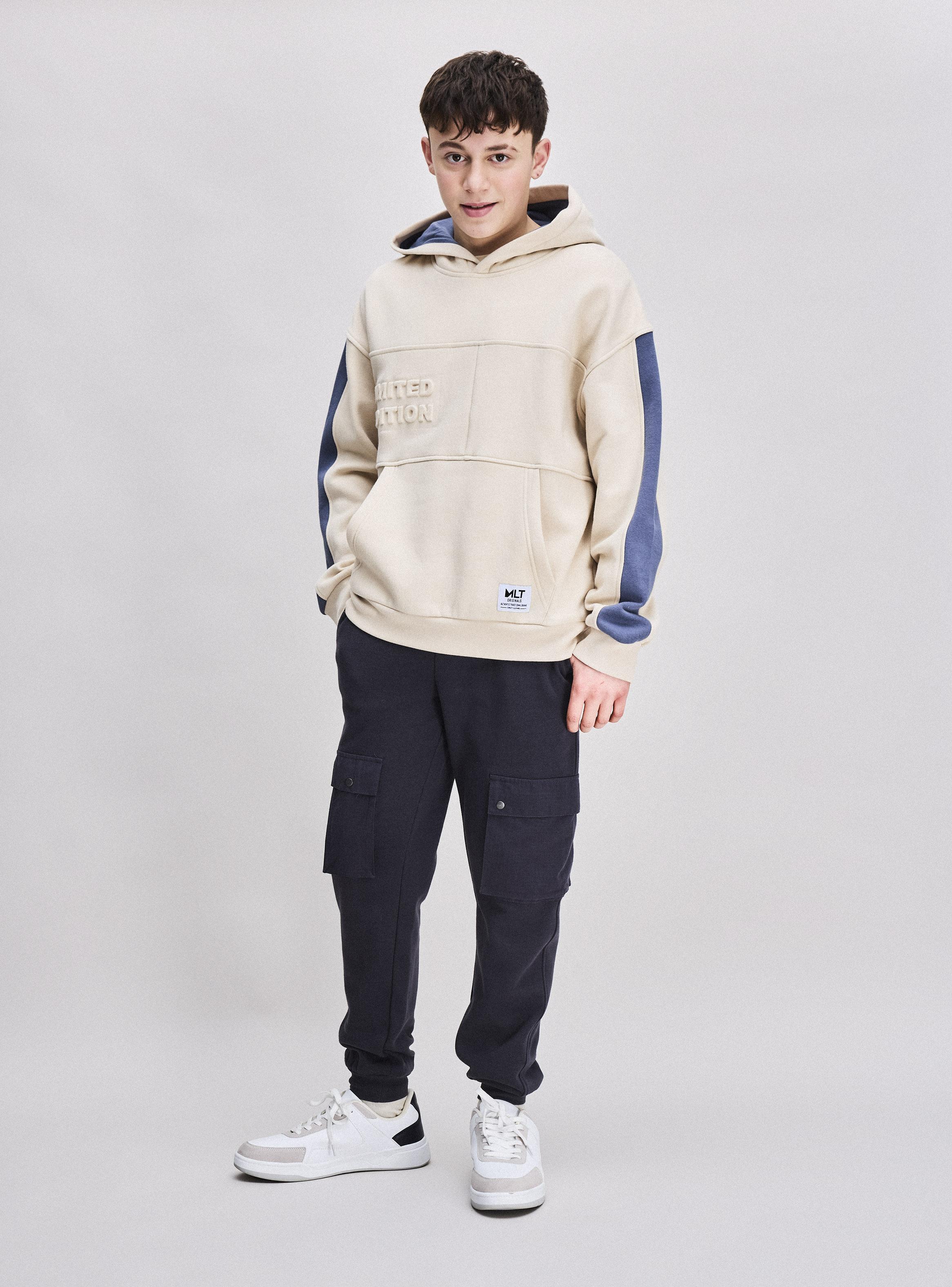 Pantalón de Buzo Jogger con Bolsillos Cargo-4
