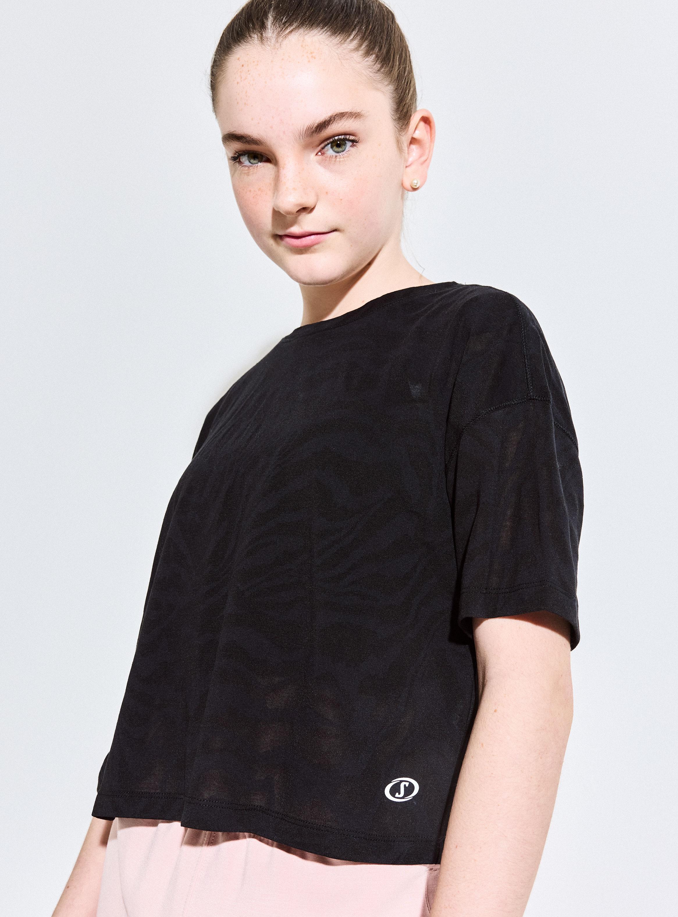 Polera Crop Diseño Burnout-4
