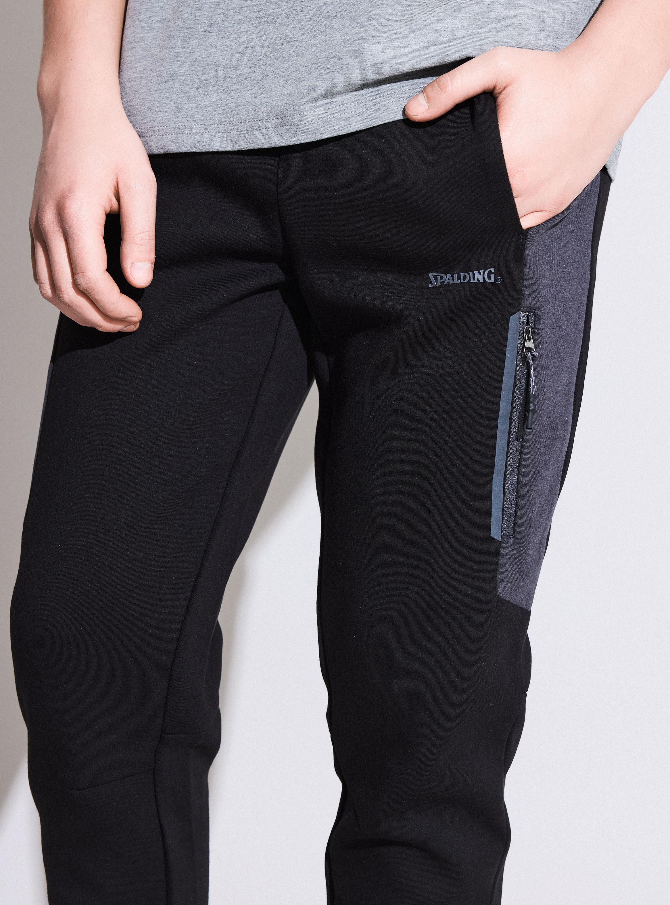 Pantalón de Buzo Block Color en Contraste y Bolsillo con Cierre-4
