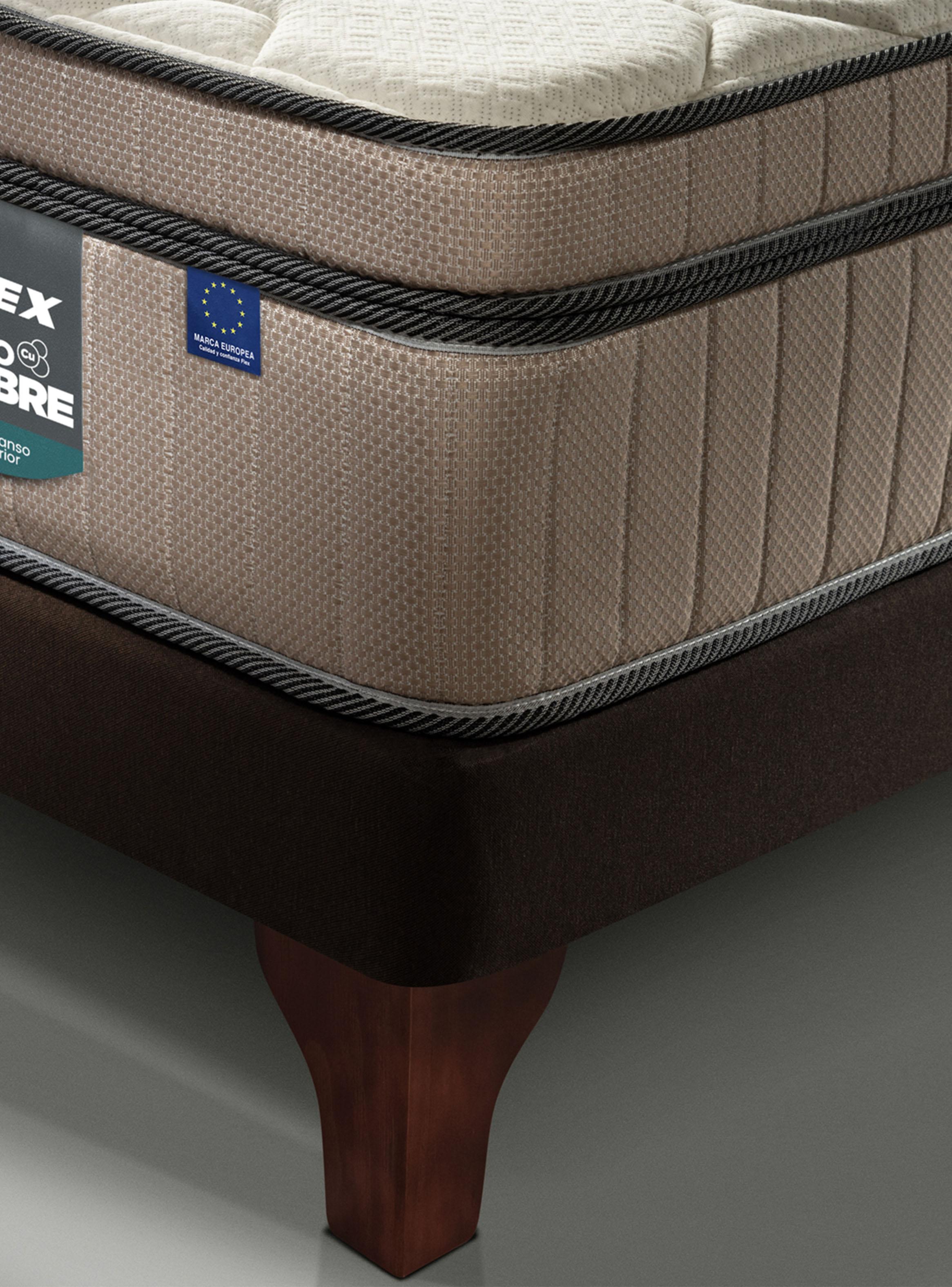 Cama Europea Máximo Cobre 2 Plazas Box BD+2 Almohadas Royal-4
