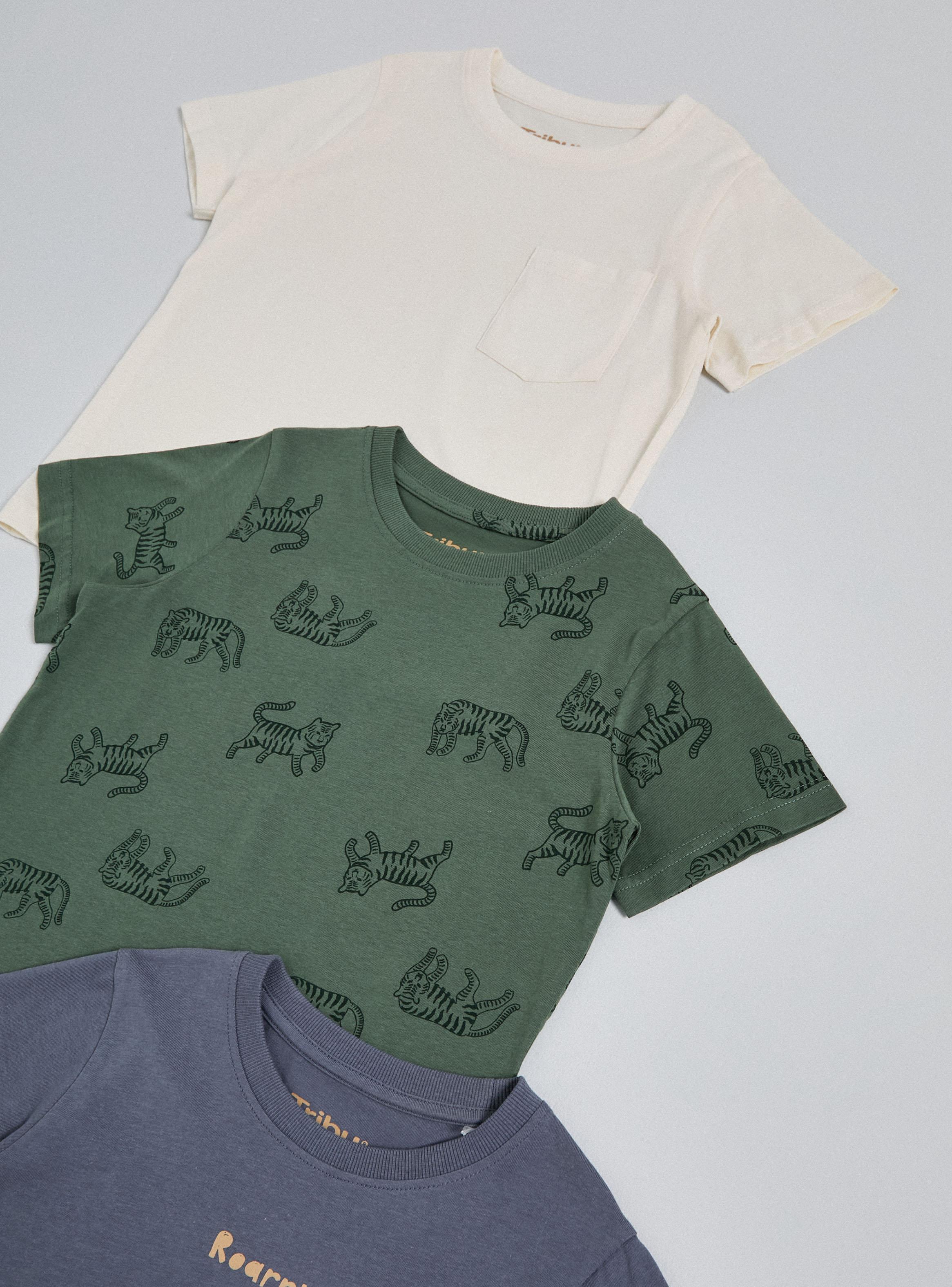 Polera Lisa Tripack Estampado Niño-2