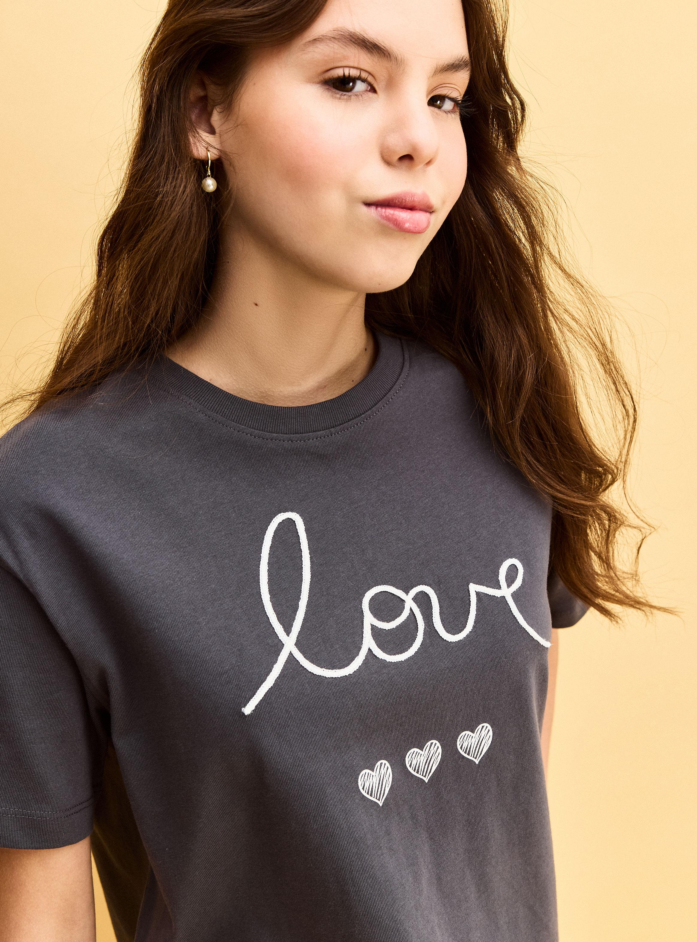 Polera con Aplicación de Cuerda y Mini Print-4