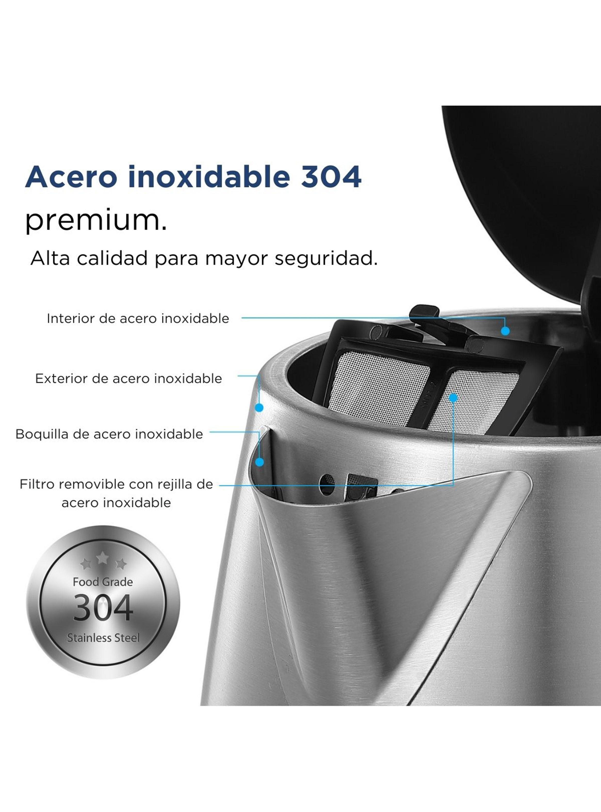 Hervidor Eléctrico 1.7 Litros MK-17S42B Inox-5