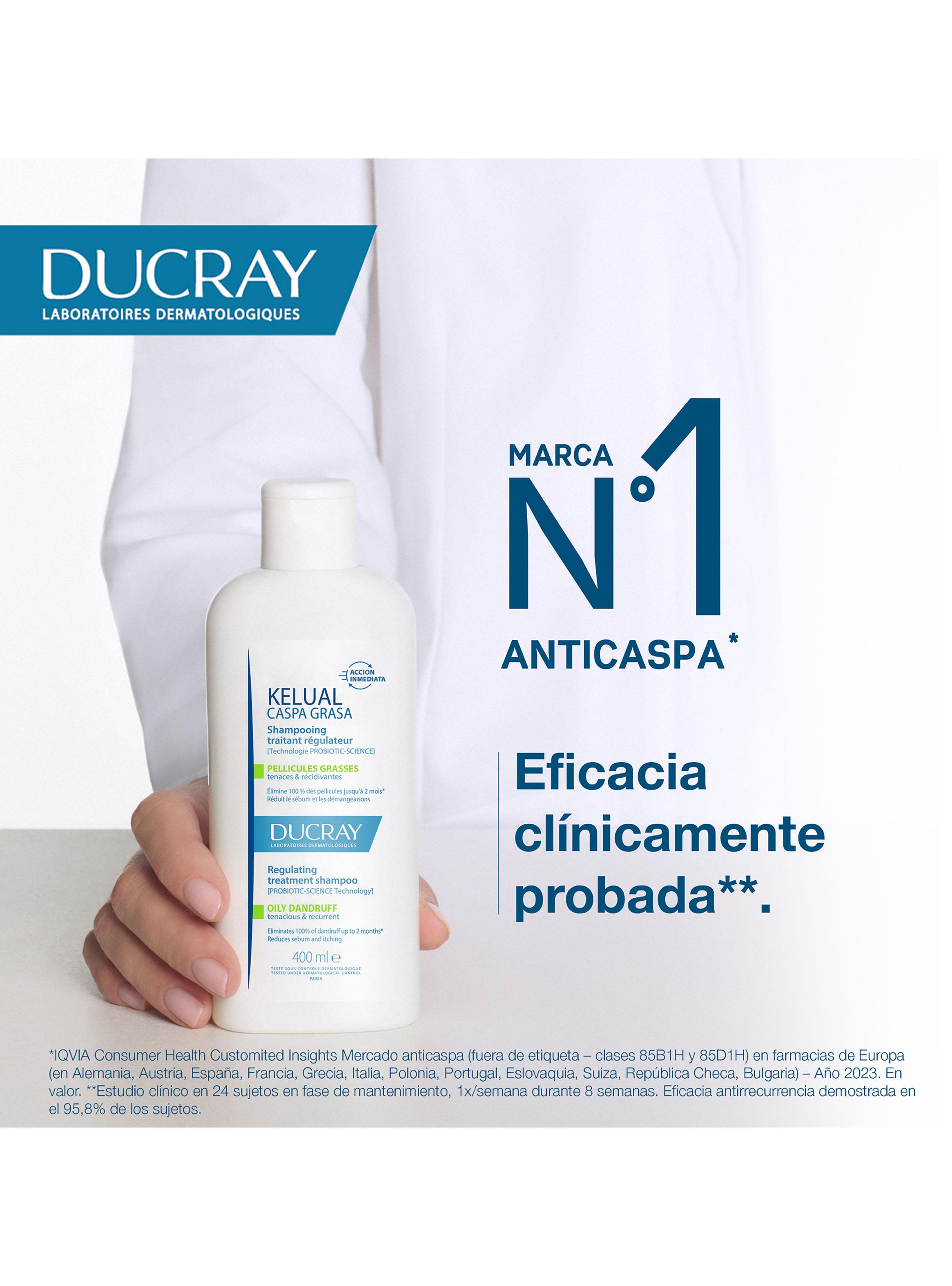 Shampoo Caspa Grasa 400ml Ducray Kelual -4