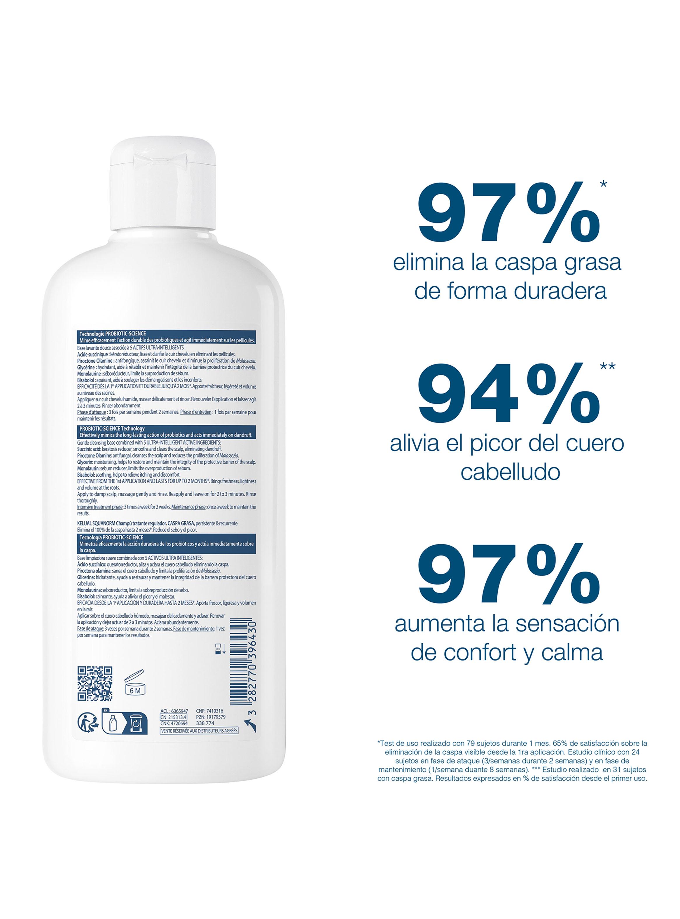 Shampoo Caspa Grasa 400ml Ducray Kelual -3