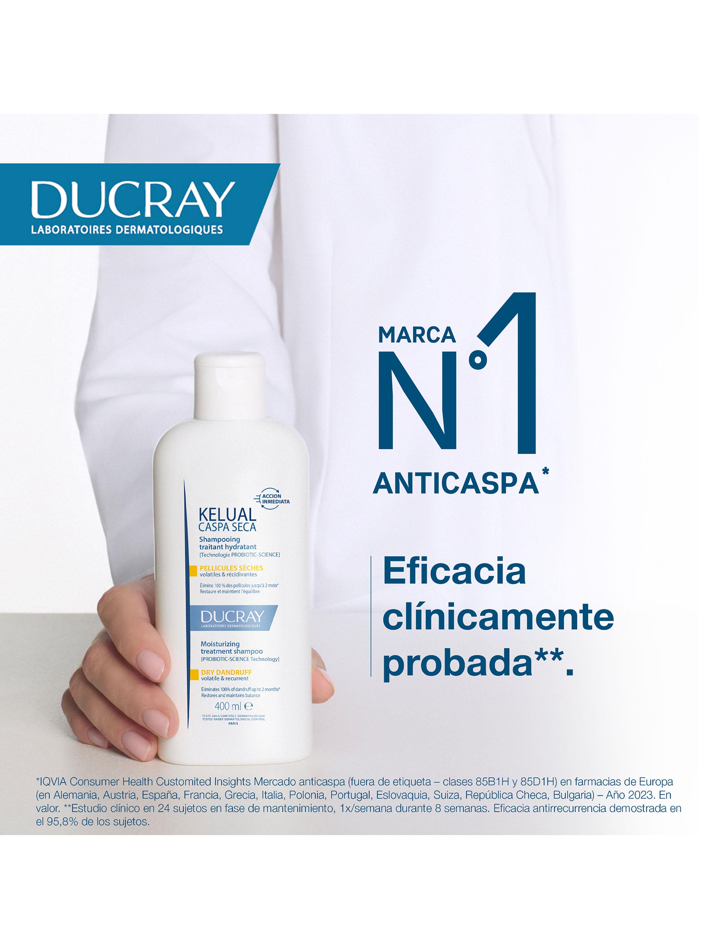 Shampoo Caspa Seca 400ml Ducray Kelual  -4