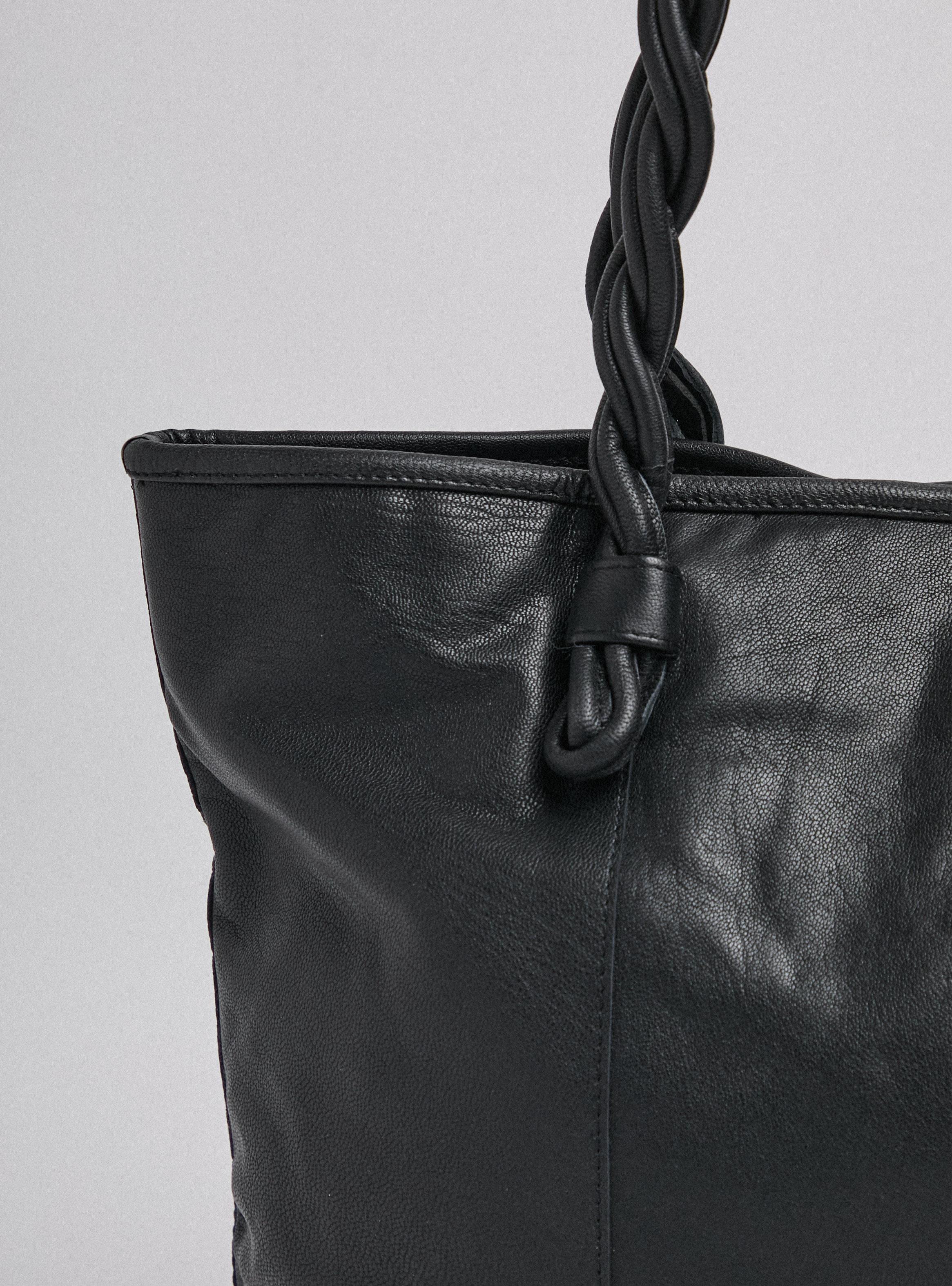 Cartera Mango Trenzado de Cuero-6