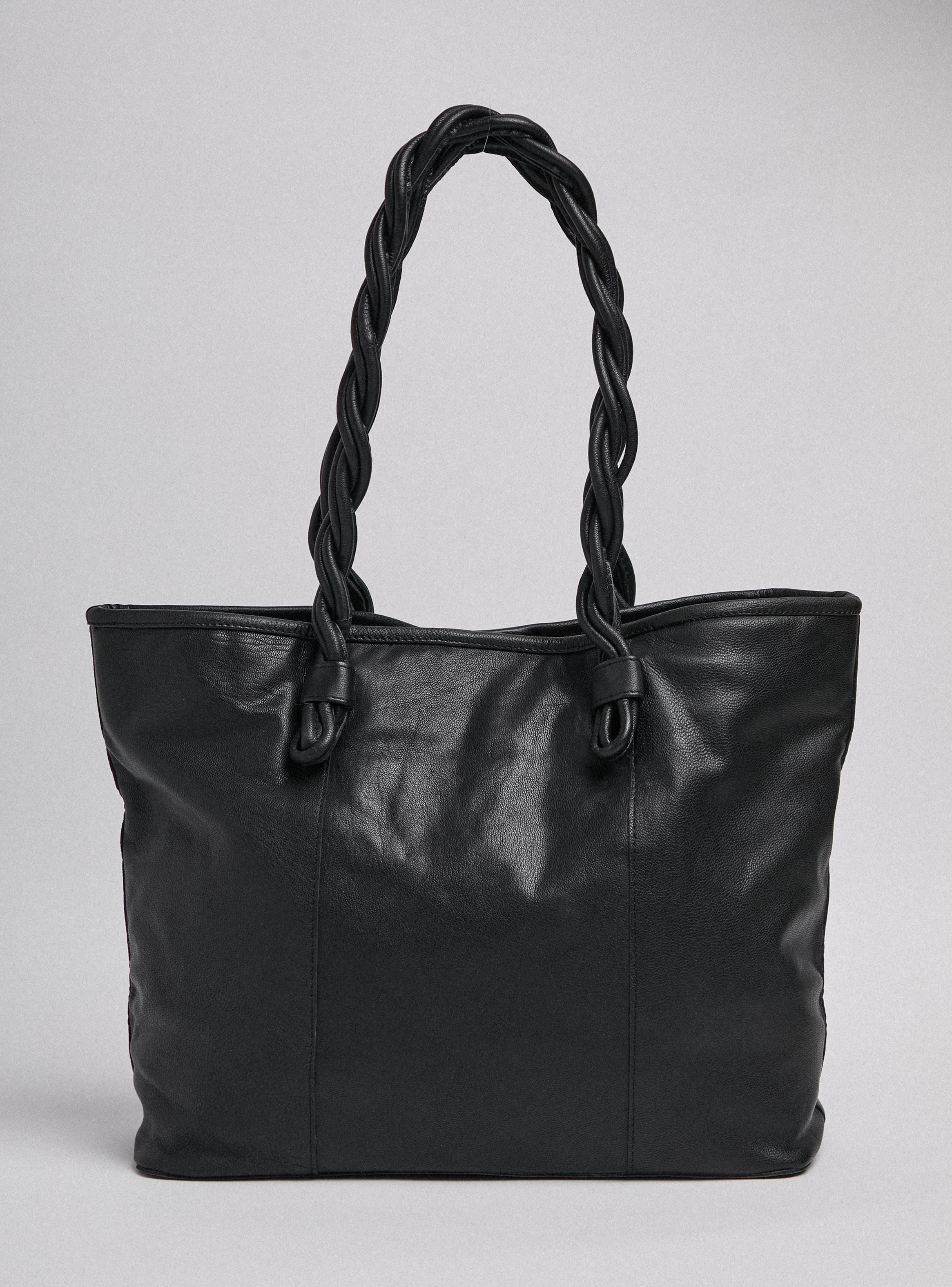 Cartera Mango Trenzado de Cuero-2