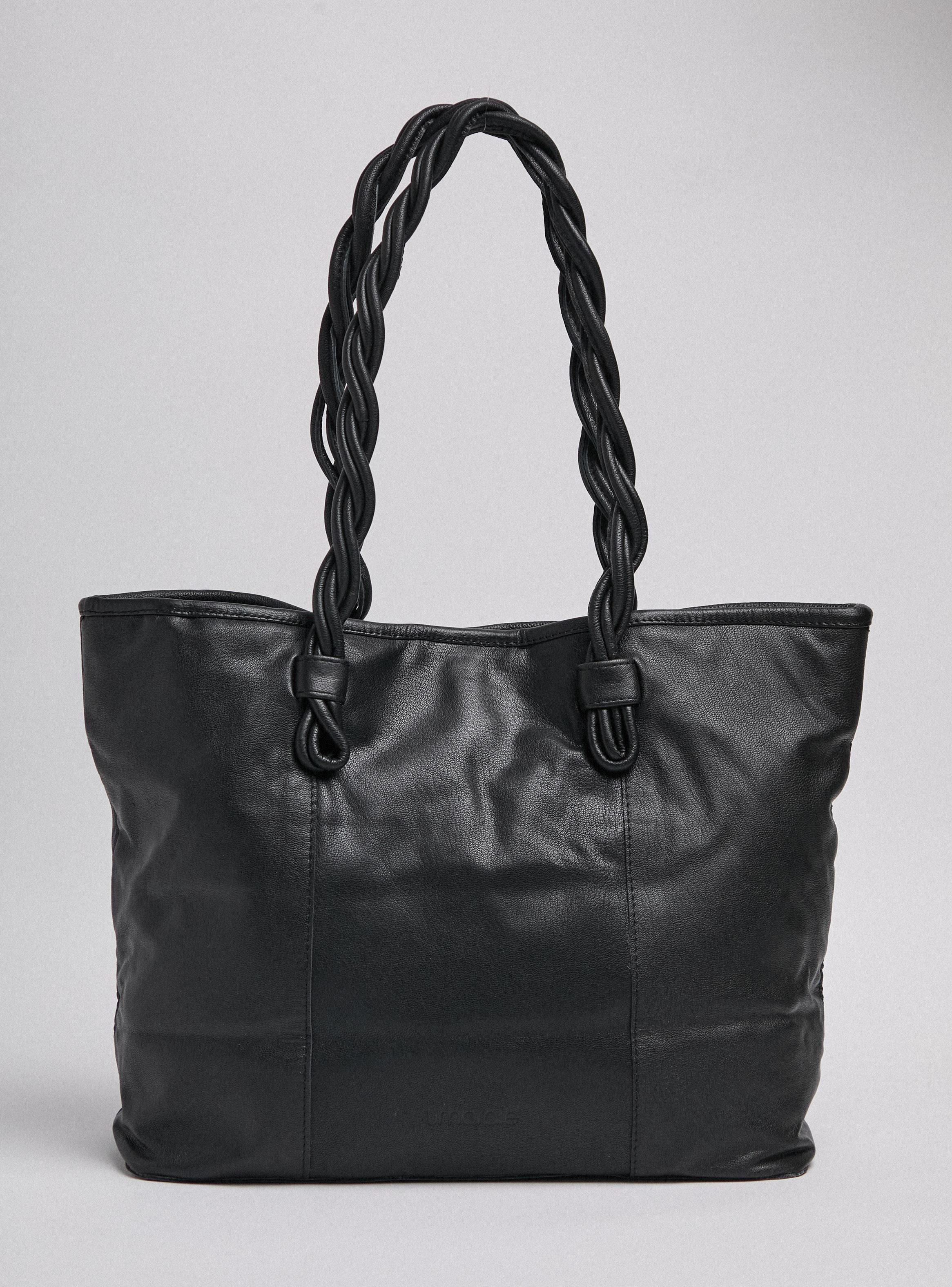 Cartera Mango Trenzado de Cuero-4