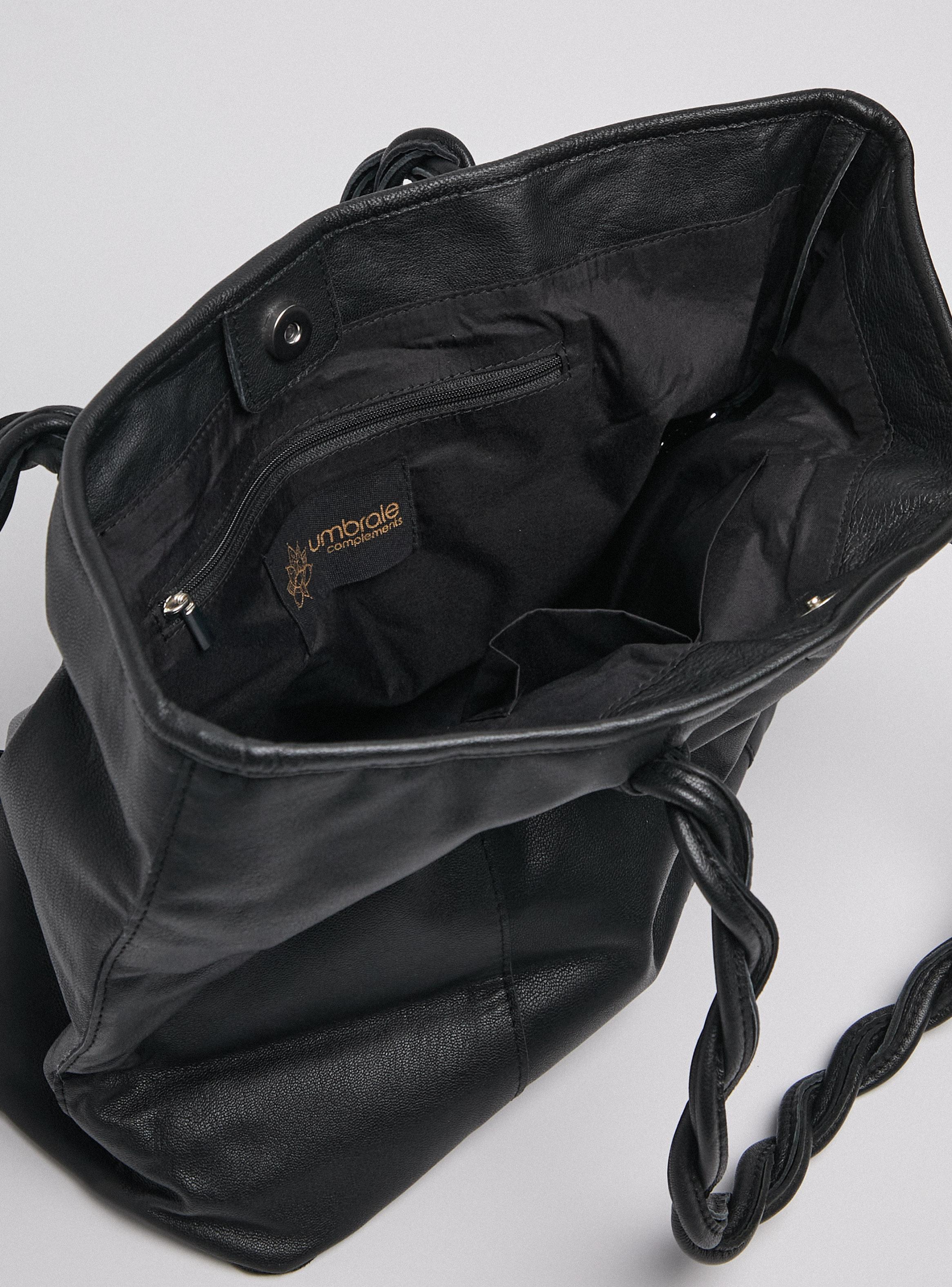 Cartera Mango Trenzado de Cuero-5