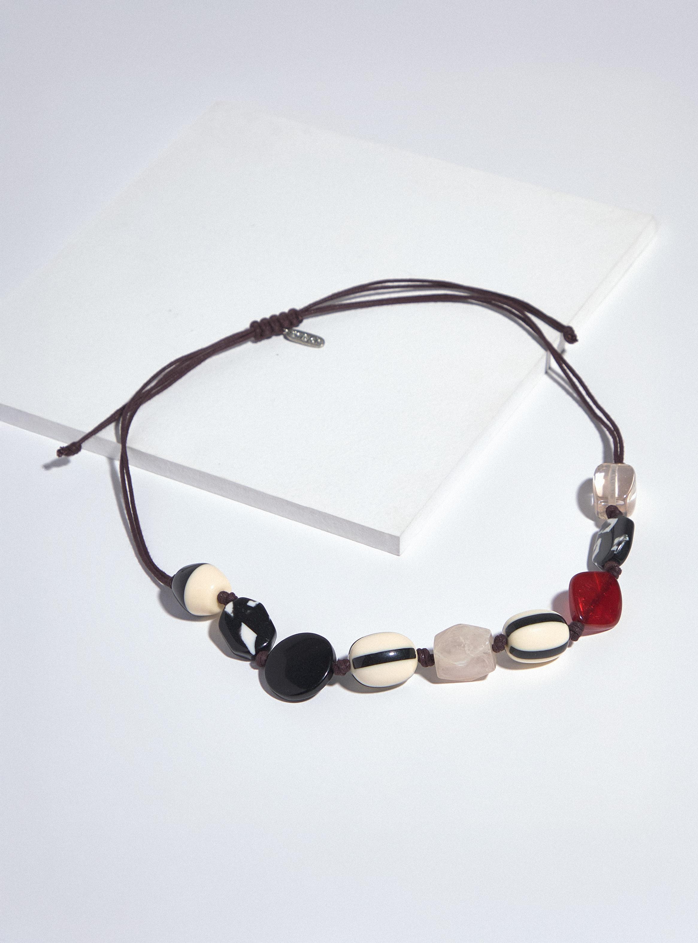 Collar Piedras con Tira Ajustable-0