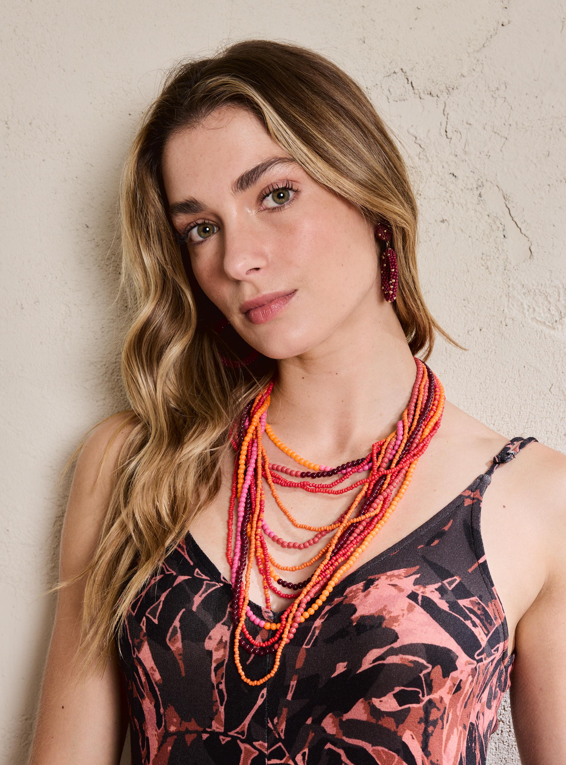 Collar Diseño con Mostacillas de Colores-2