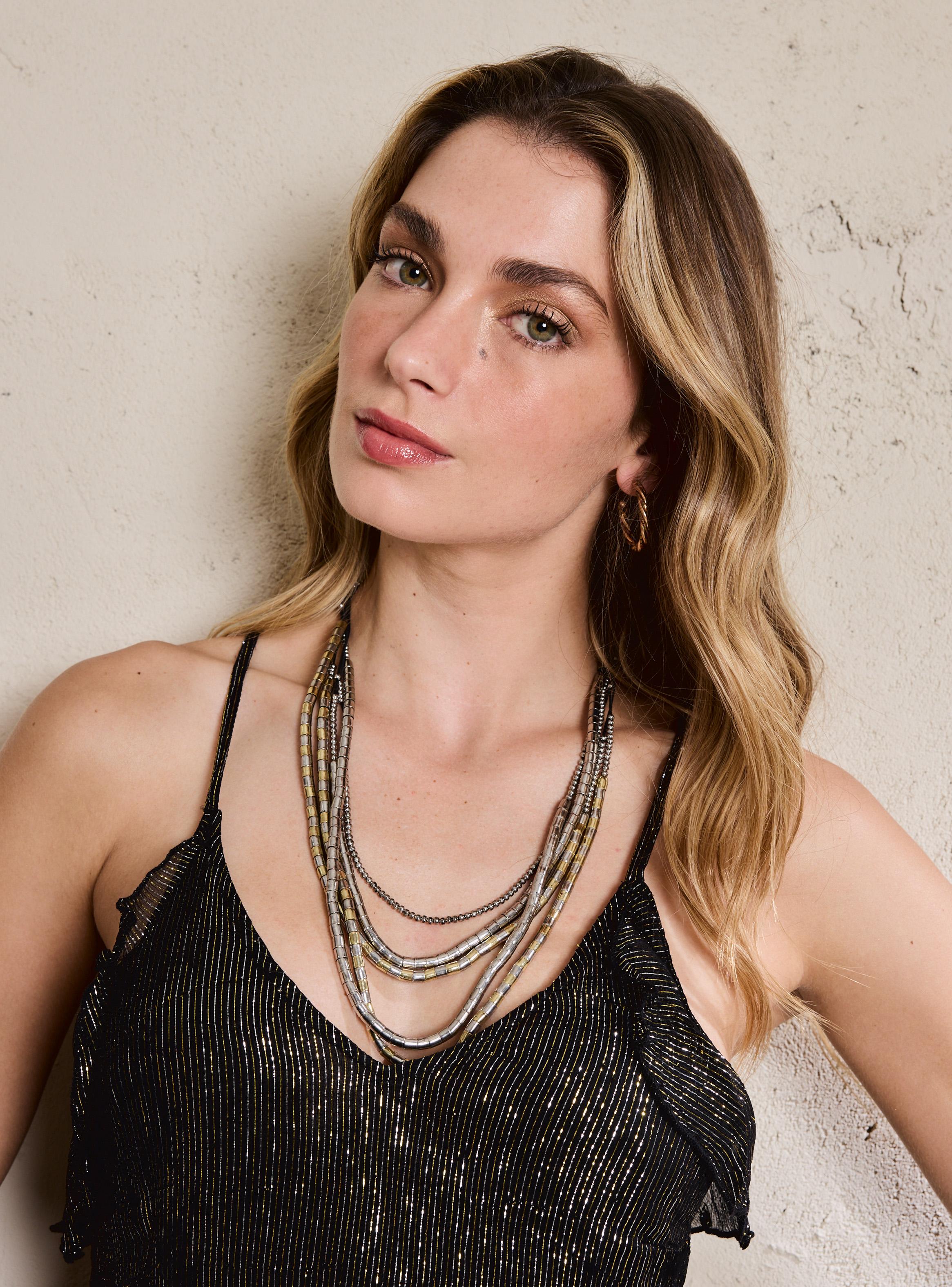 Collar Mostacillas Metal-2
