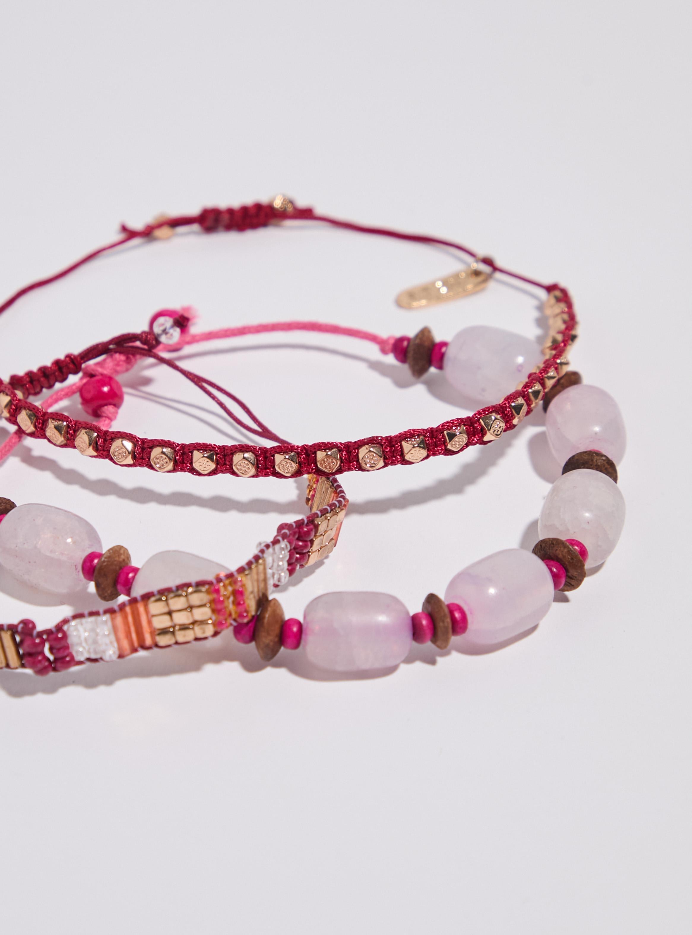 Pulsera Pack Piedras y Mostacillas-1