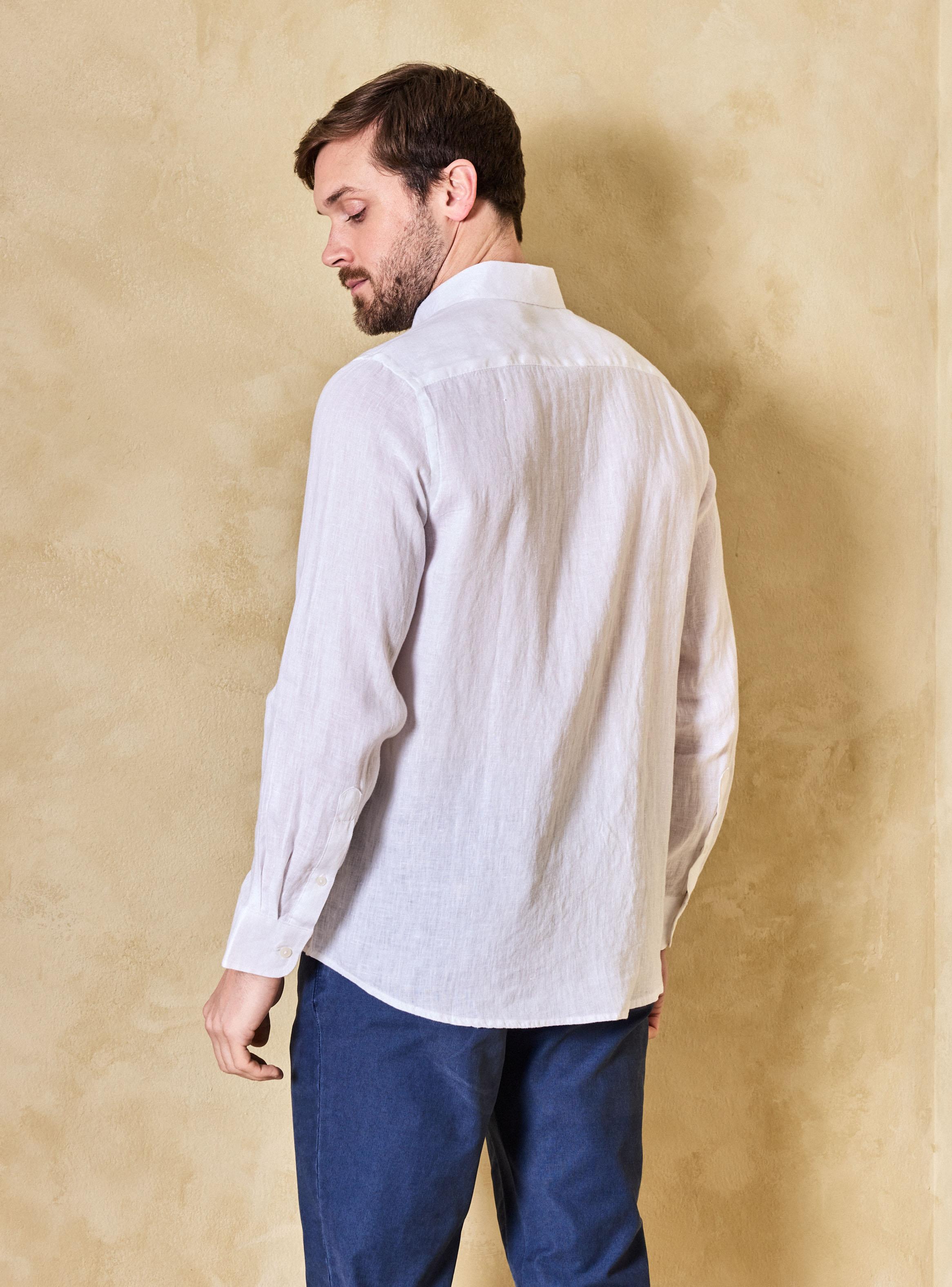 Camisa Lino Manga Larga-1