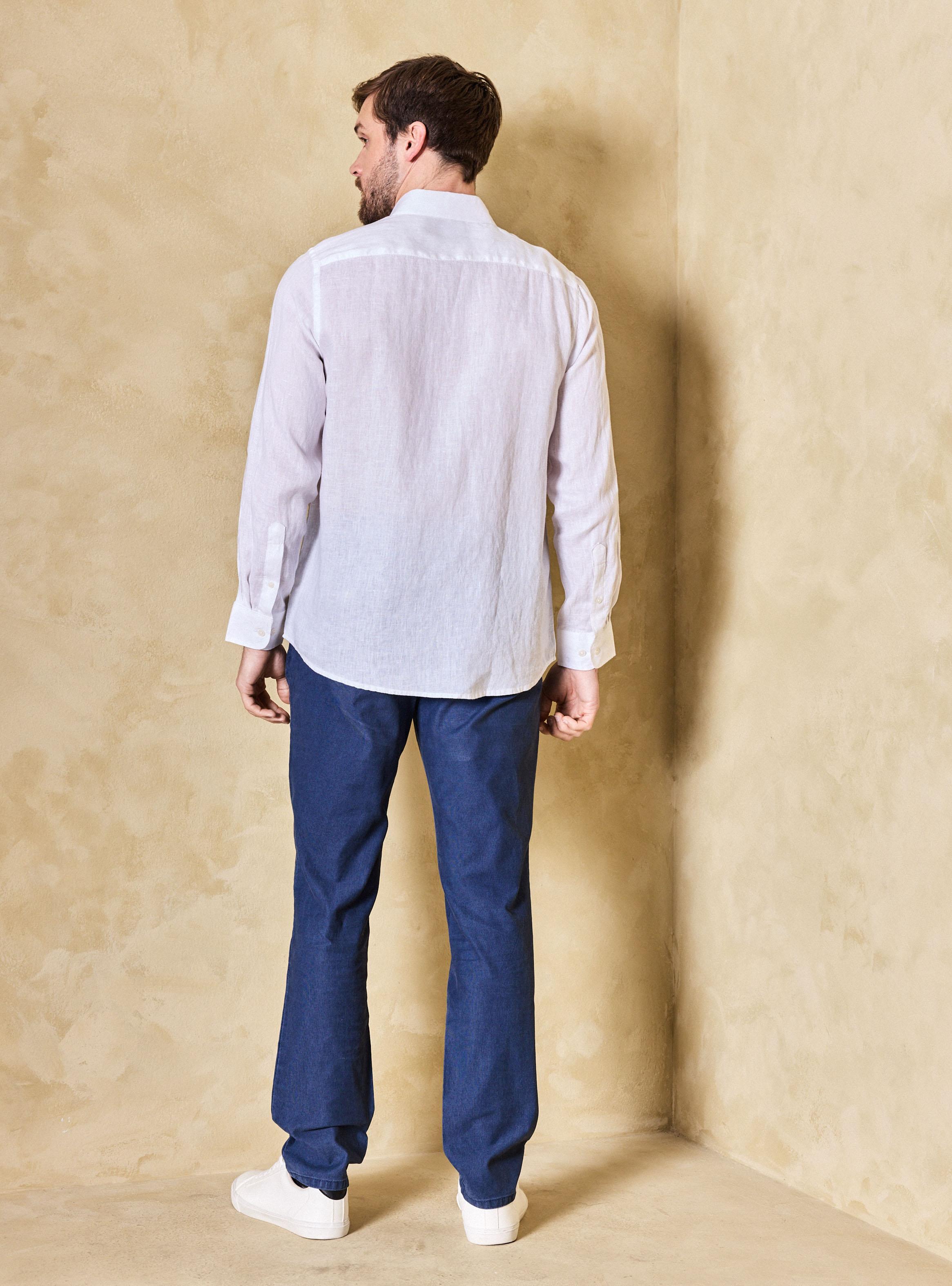 Camisa Lino Manga Larga-5