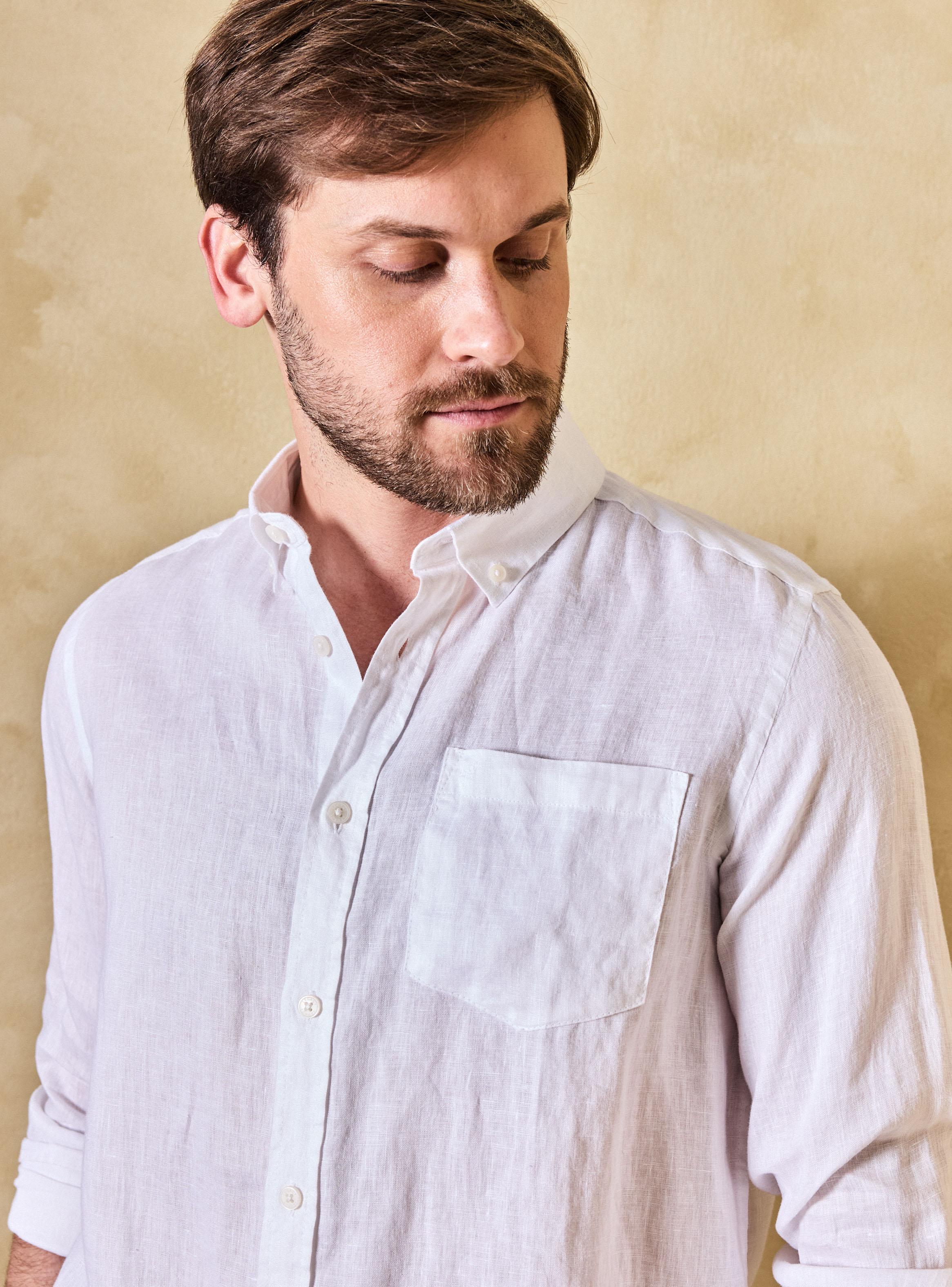 Camisa Lino Manga Larga-2