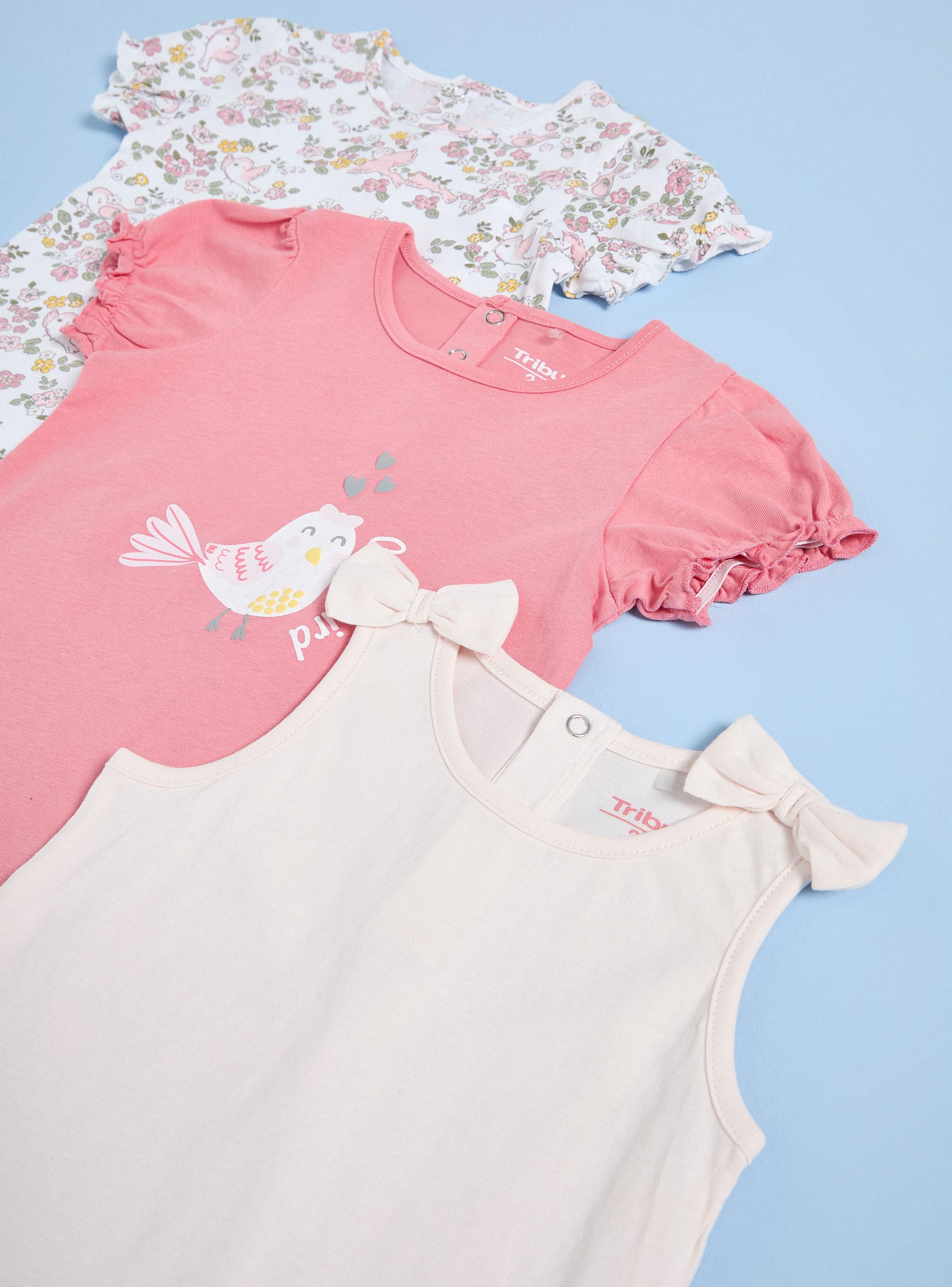 Polera Tripack con Estampados Combinados-2